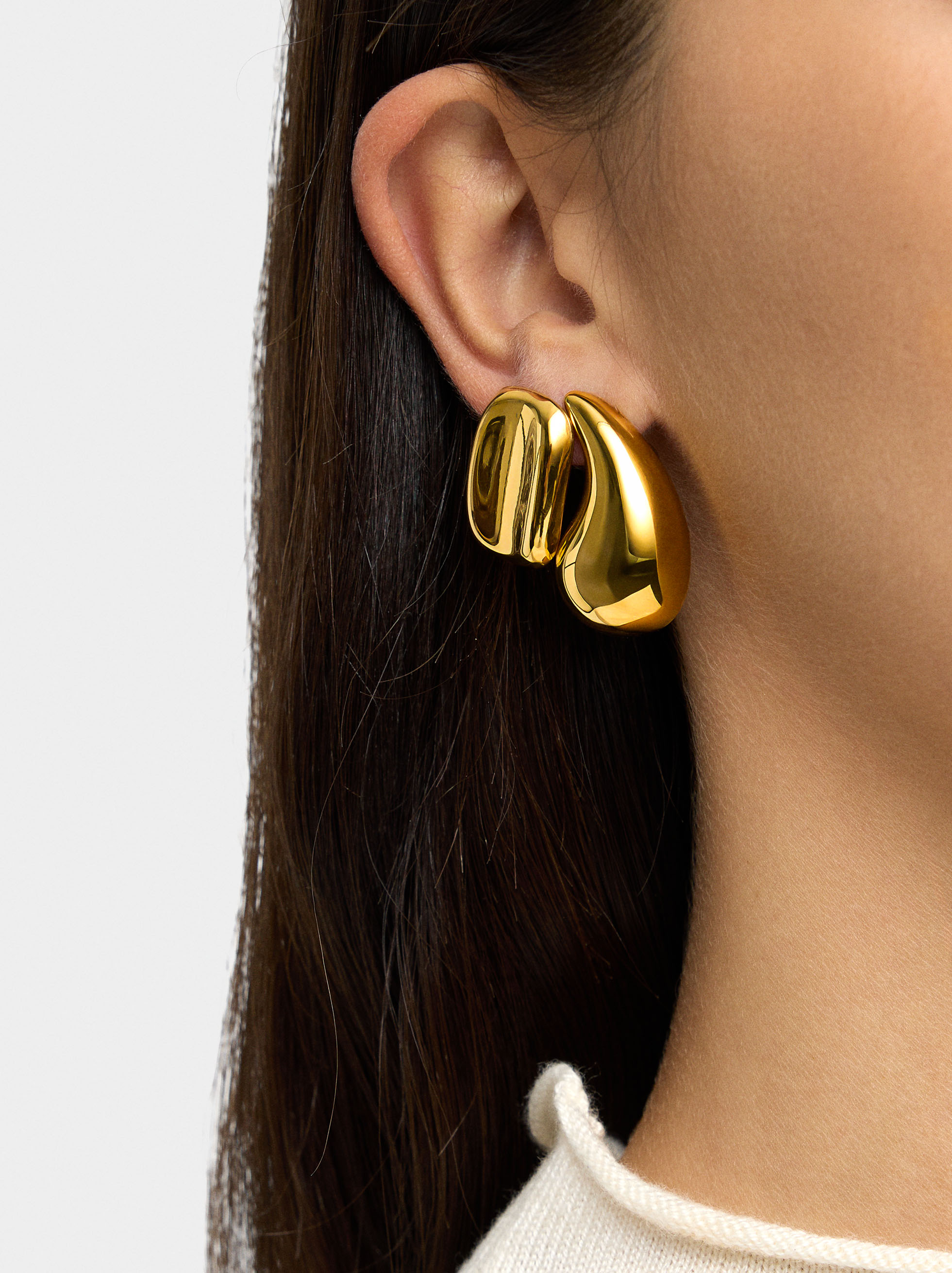 Set de boucles d'oreilles courtes - acier inoxydable image number 1.0