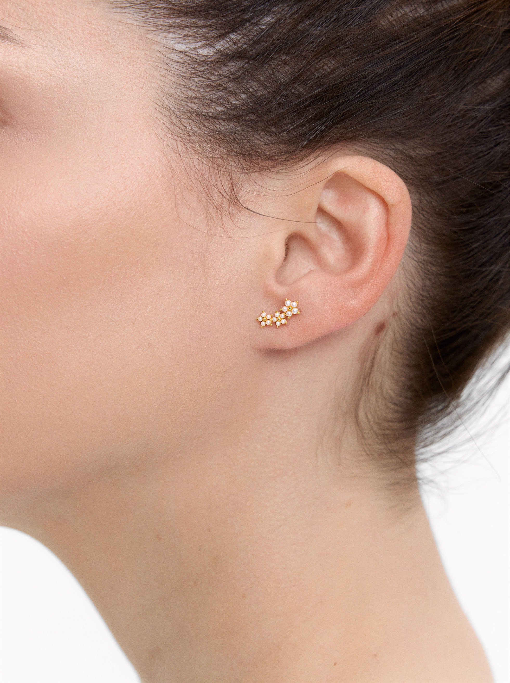 Pendientes con circonitas - Plata de ley 925