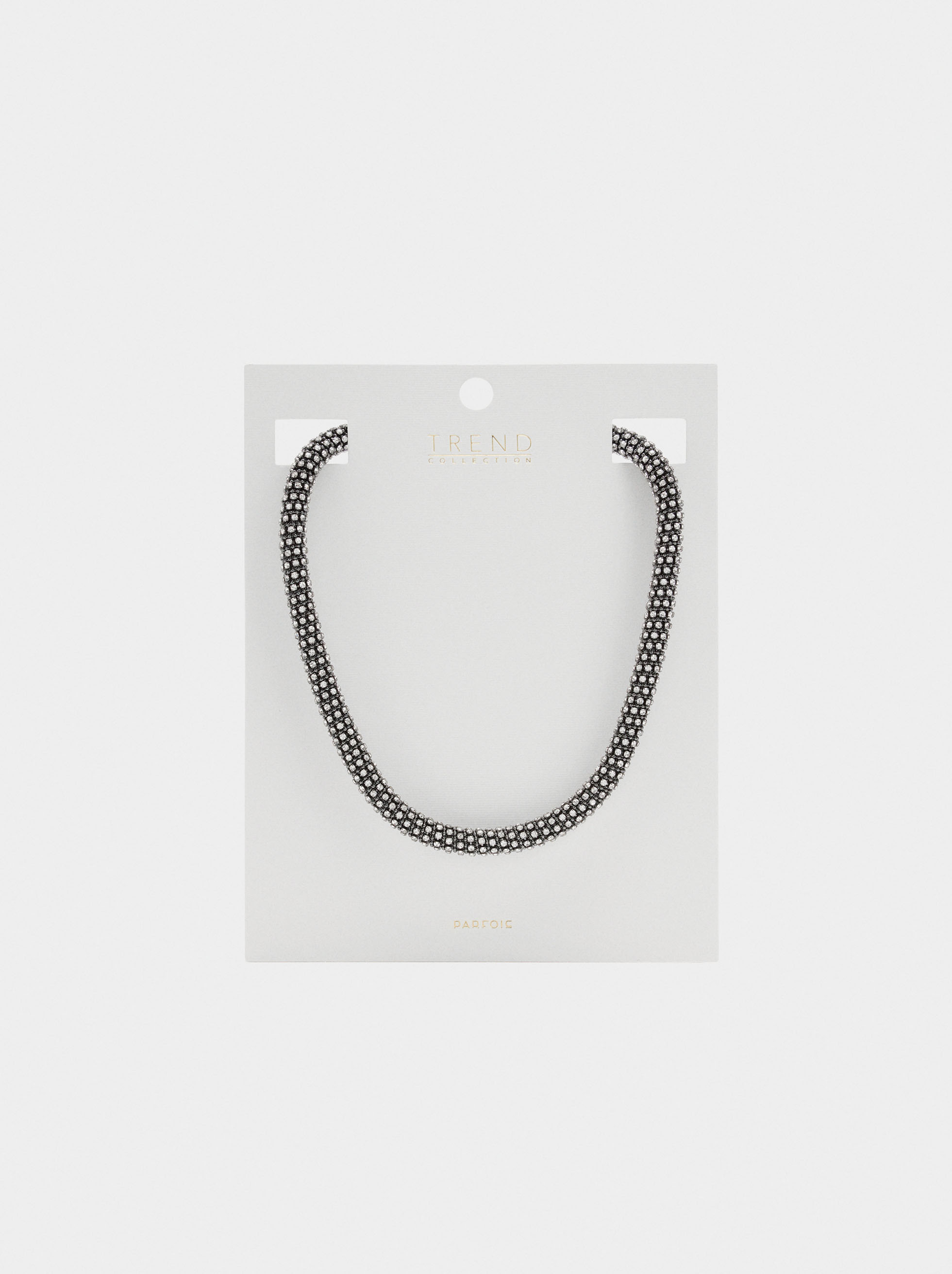 Tubular necklace with crystals image number 3.0