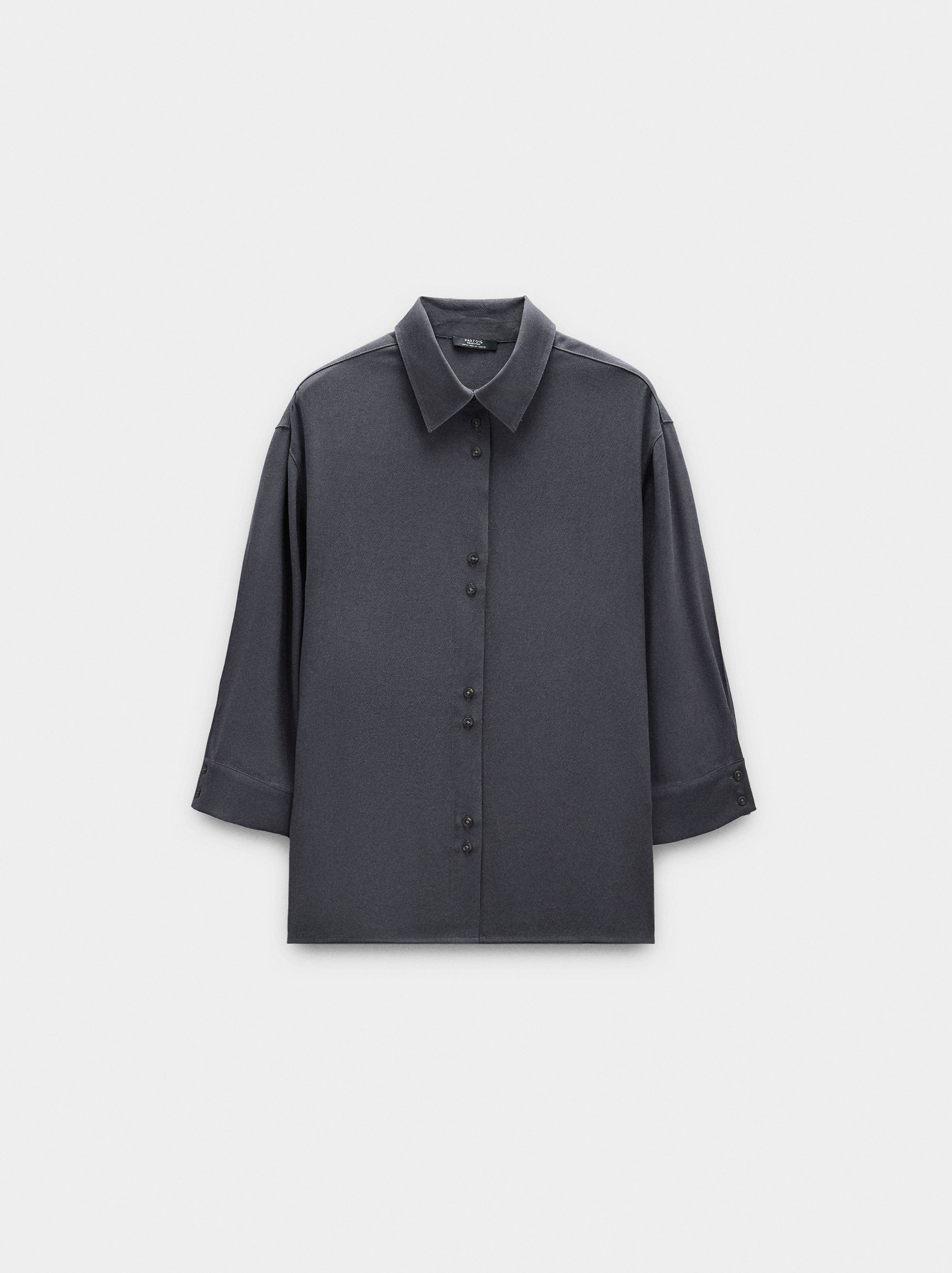 Chemise en lyocell avec boutons doubles image number 5.0