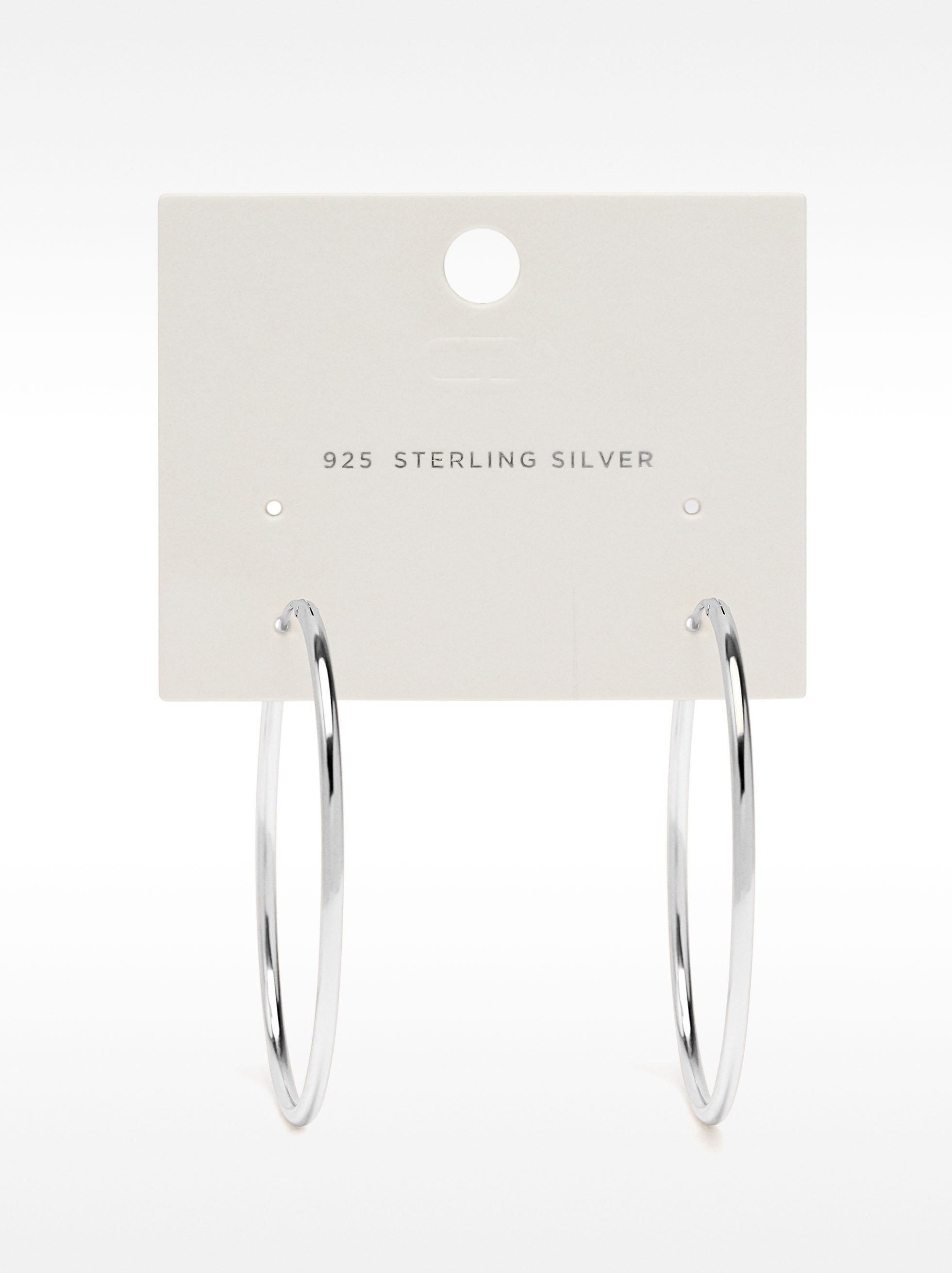 Short 925 silver hoop earrings image number 4.0