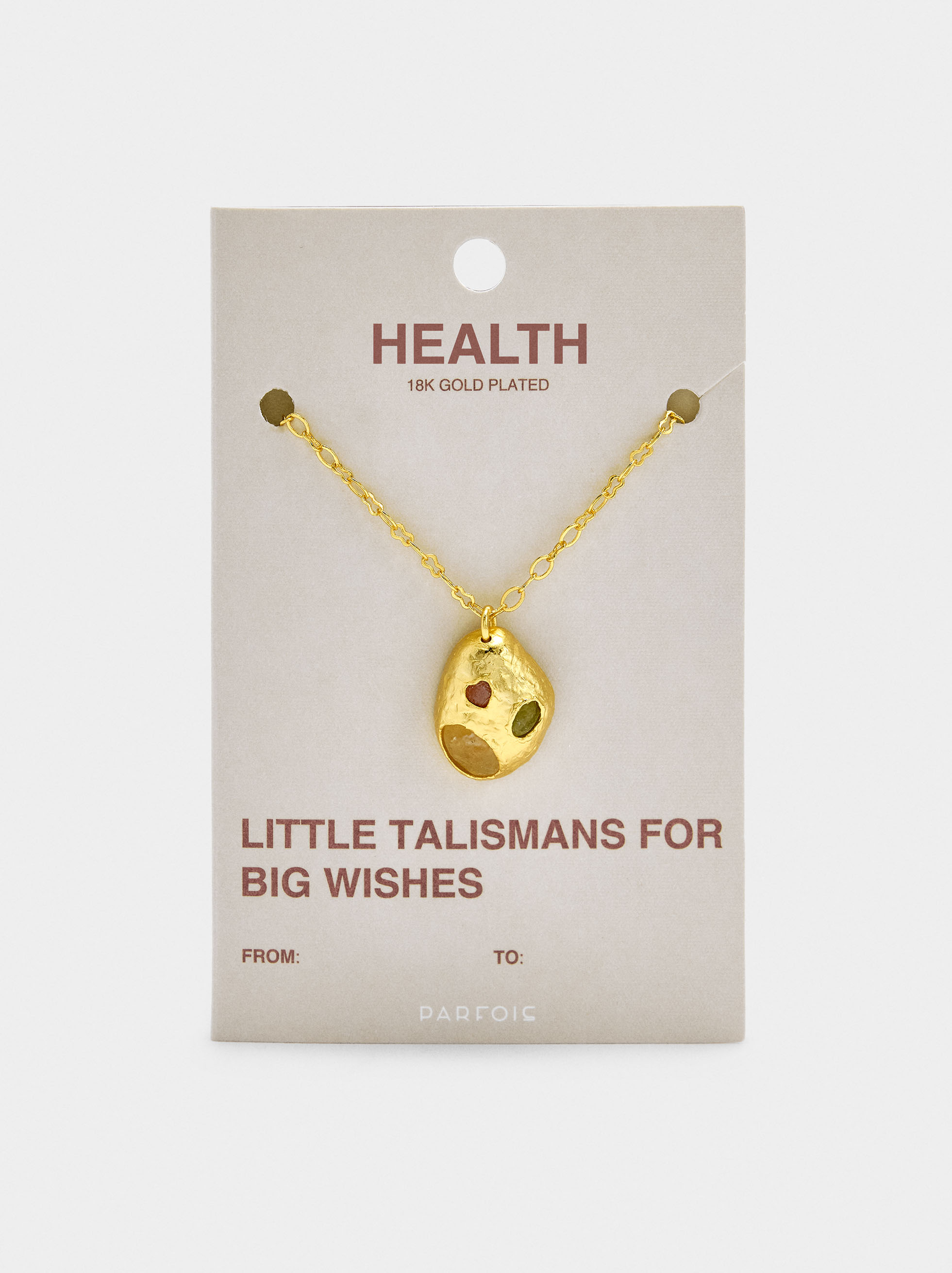 Oval pendant necklace with stones - 18k gold swim image number 4.0