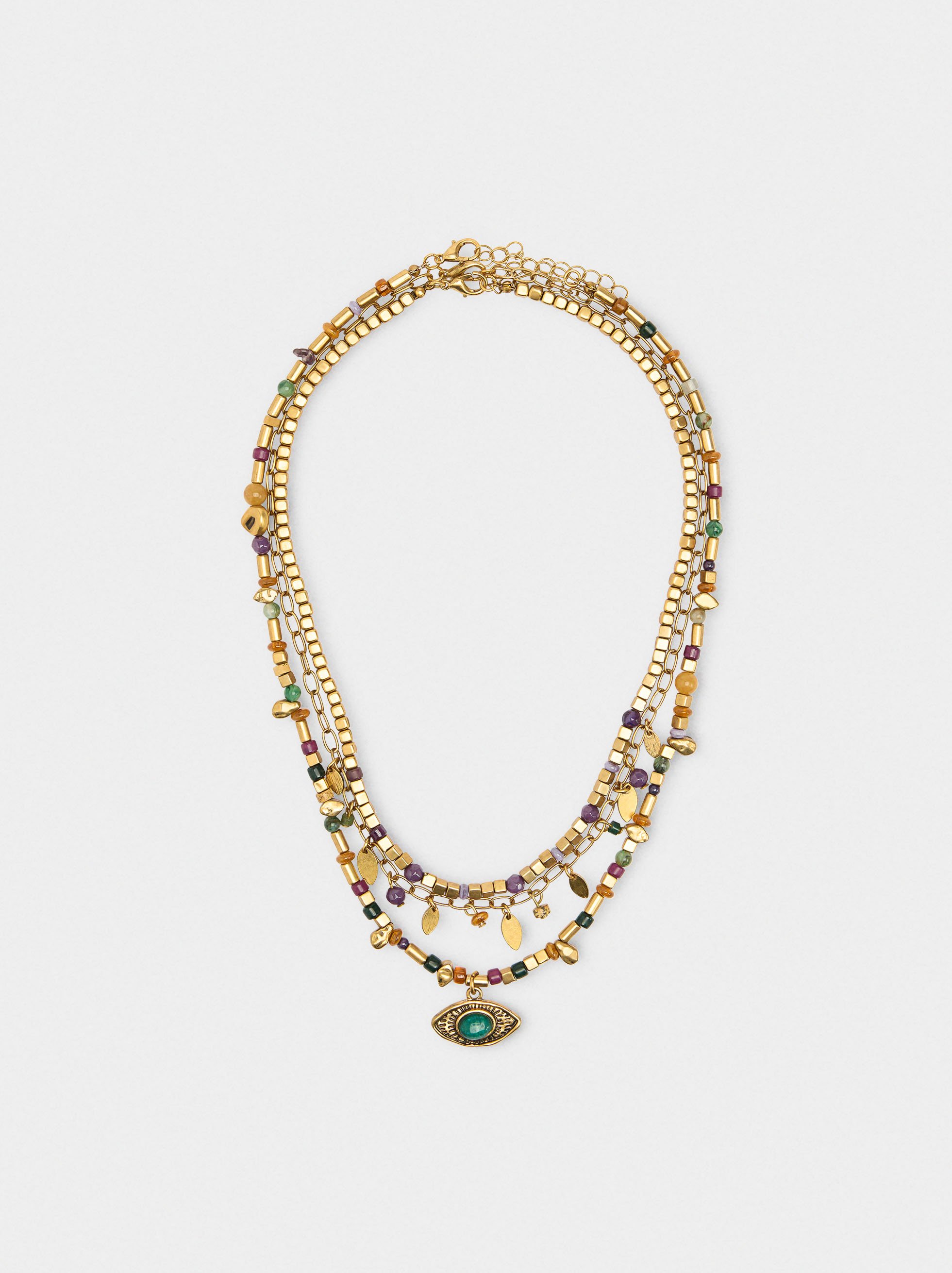 Set of necklaces with stones image number 0.0