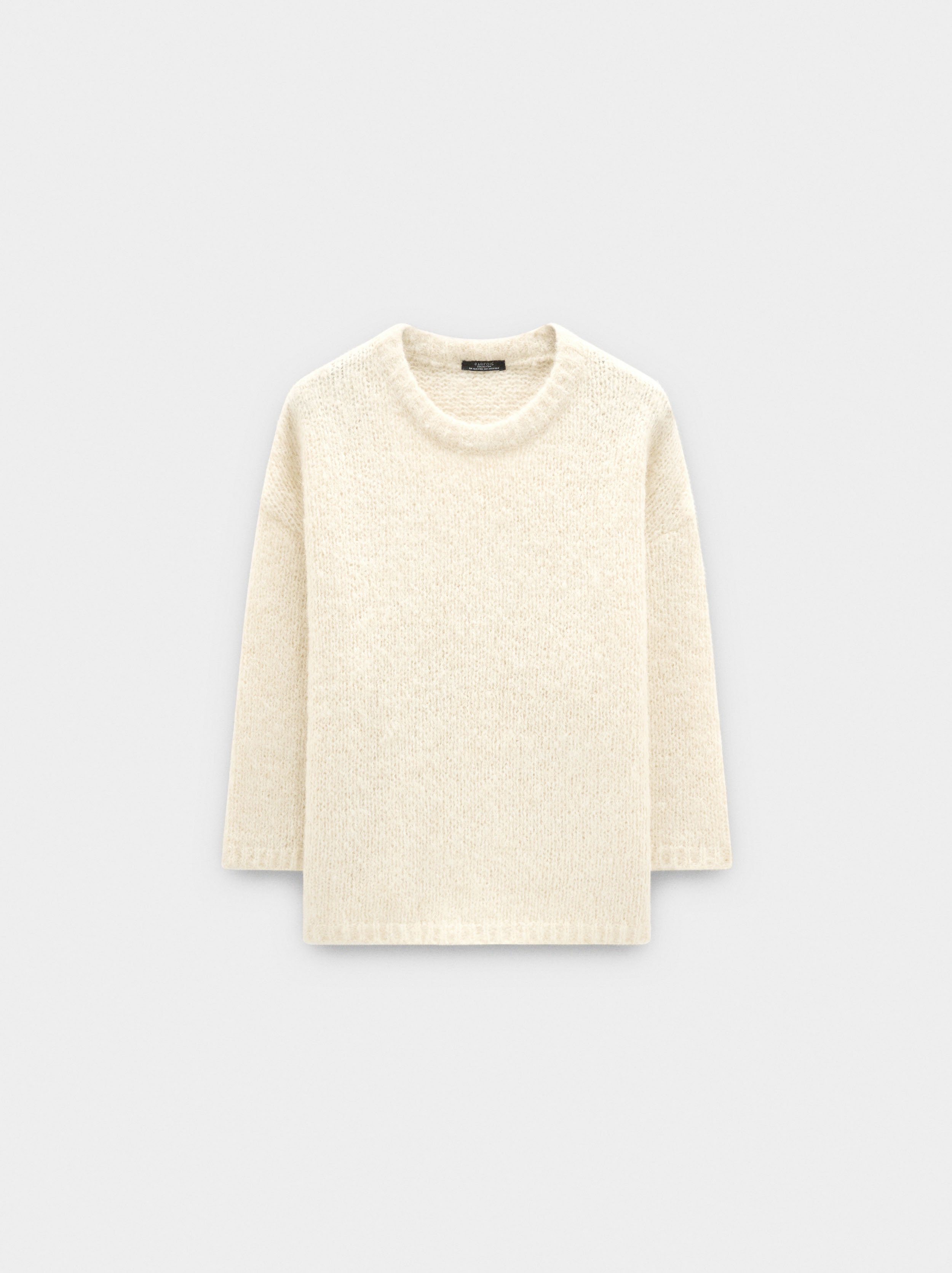 Plain knit sweater image number 5.0