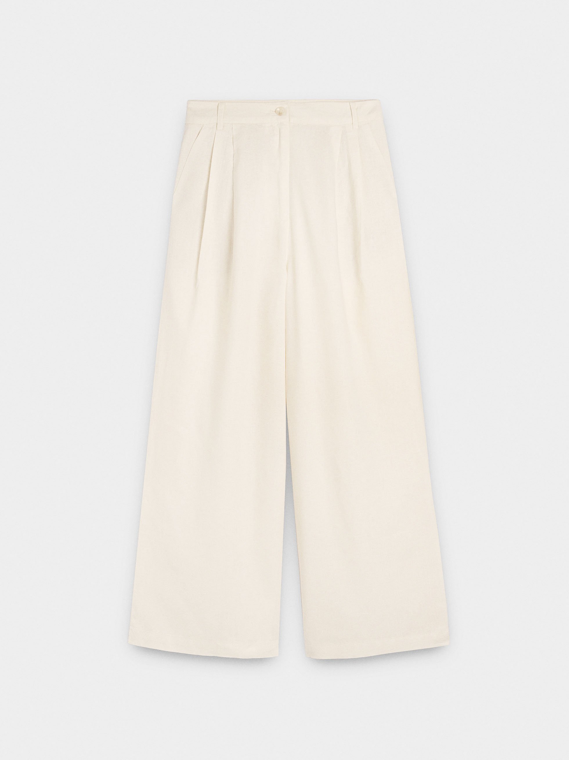 Linen-blend trousers image number 4.0
