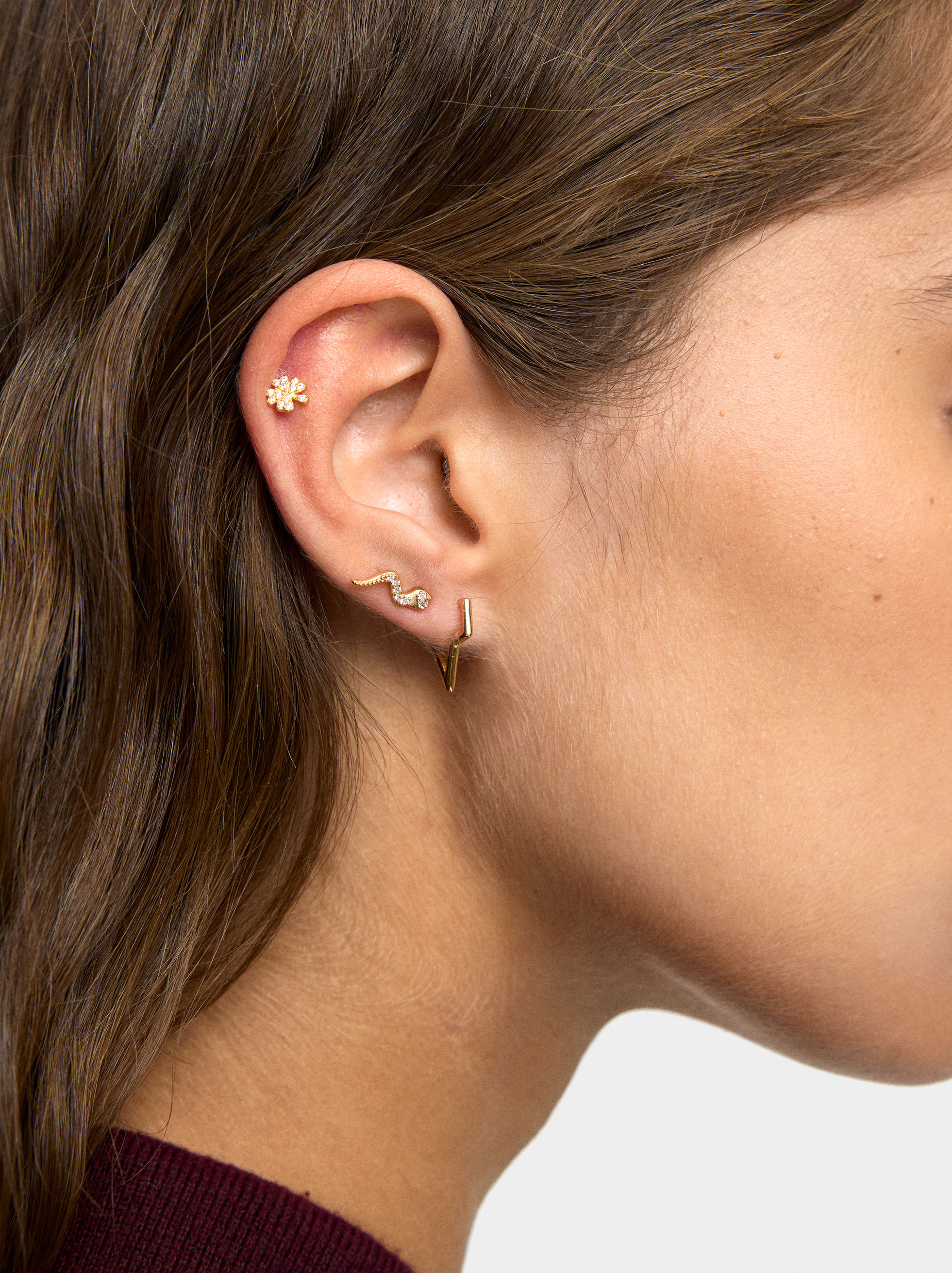 Set of earrings with crystals - 925 sterling silver image number 1.0