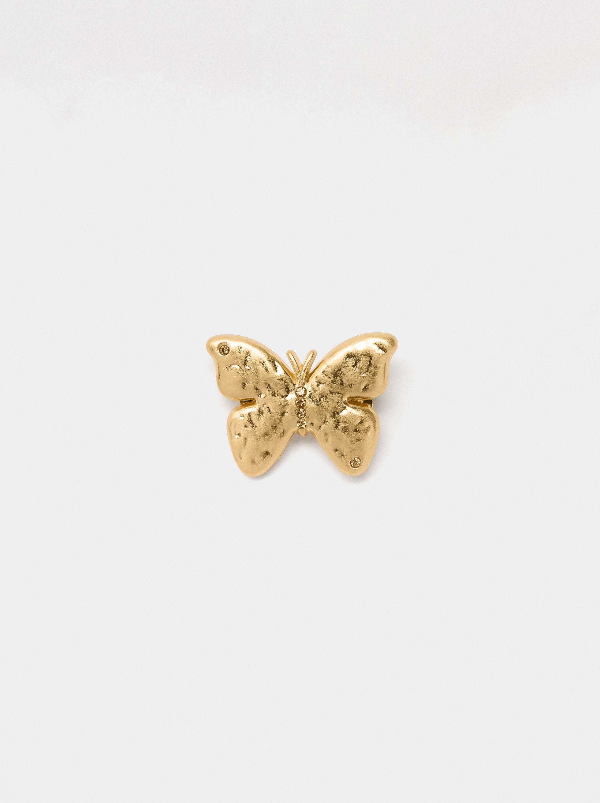 Butterfly pin brooch with crystals image number 0.0
