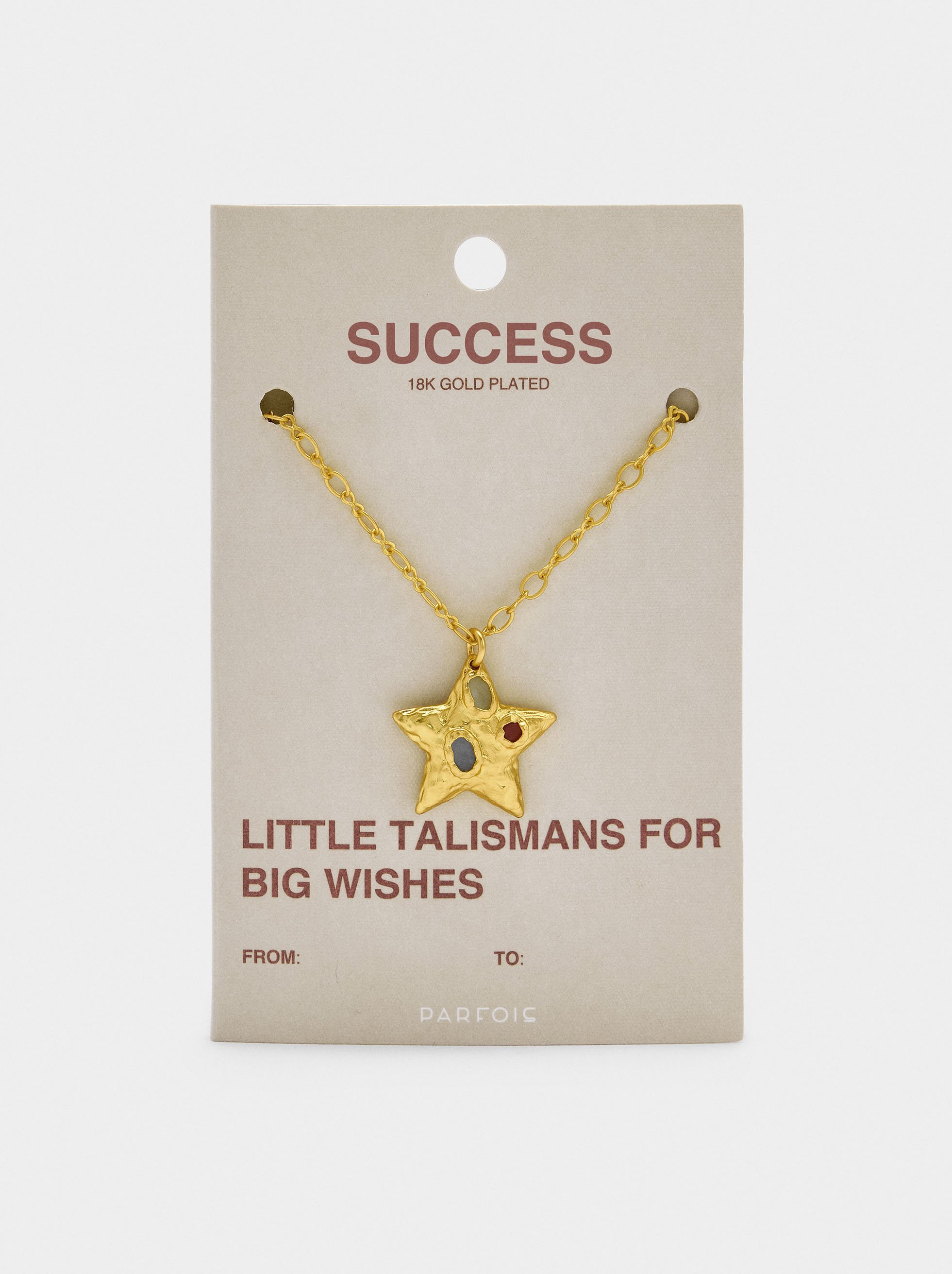 Star pendant necklace with stones - 18k gold swim image number 4.0