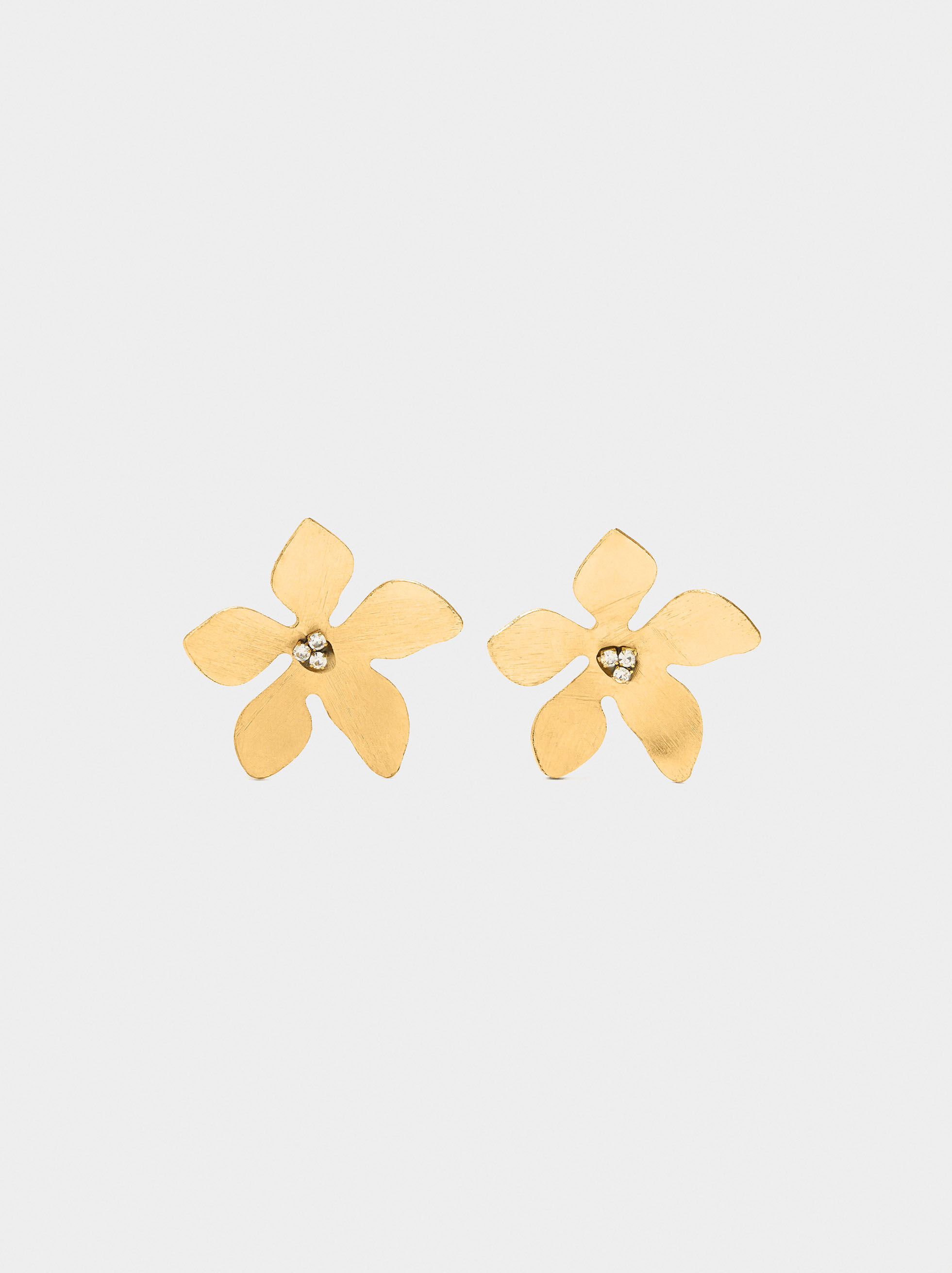 Pendientes flor con piedras image number 0.0