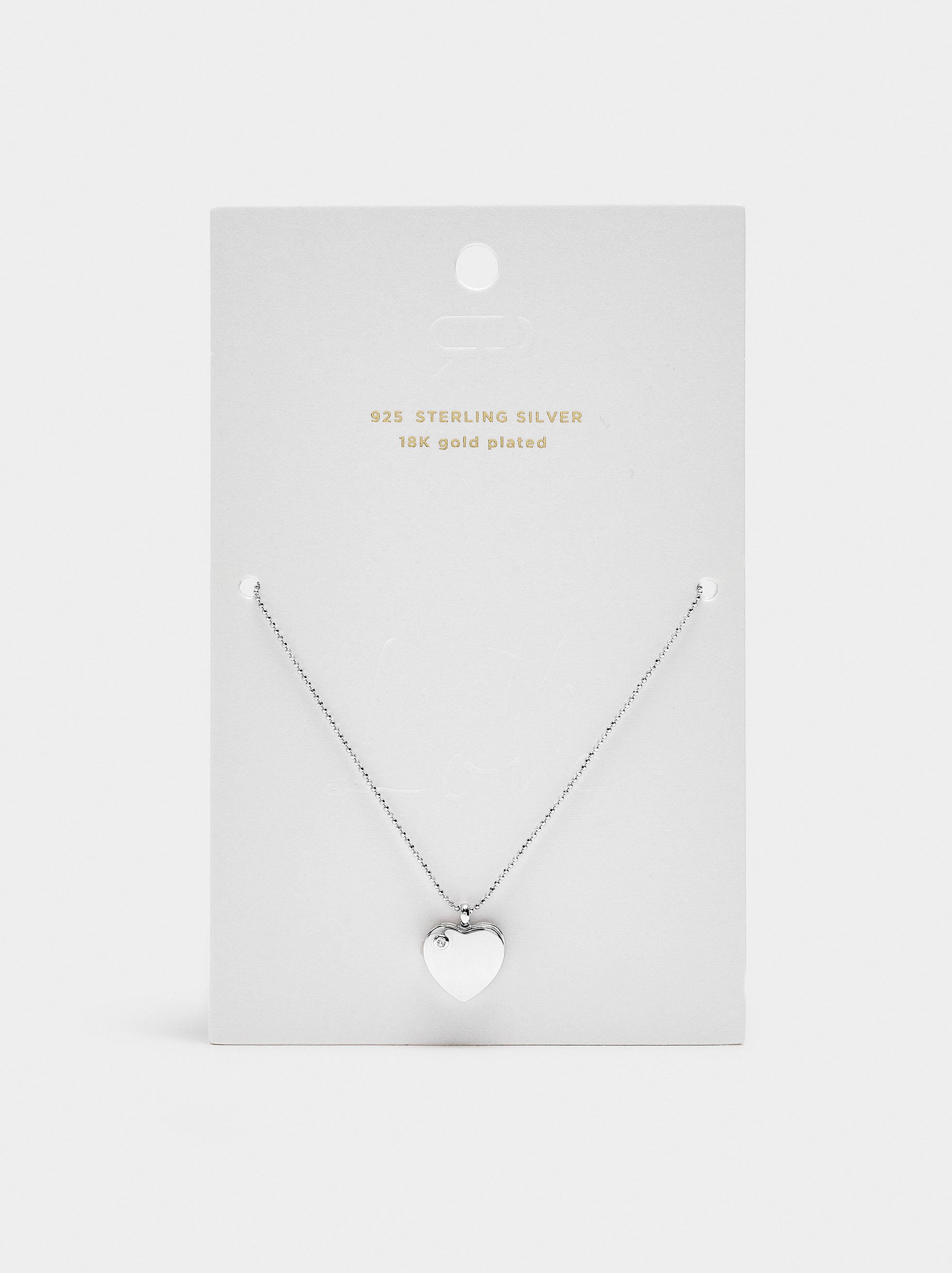 Heart necklace with heart - 925 sterling silver image number 4.0