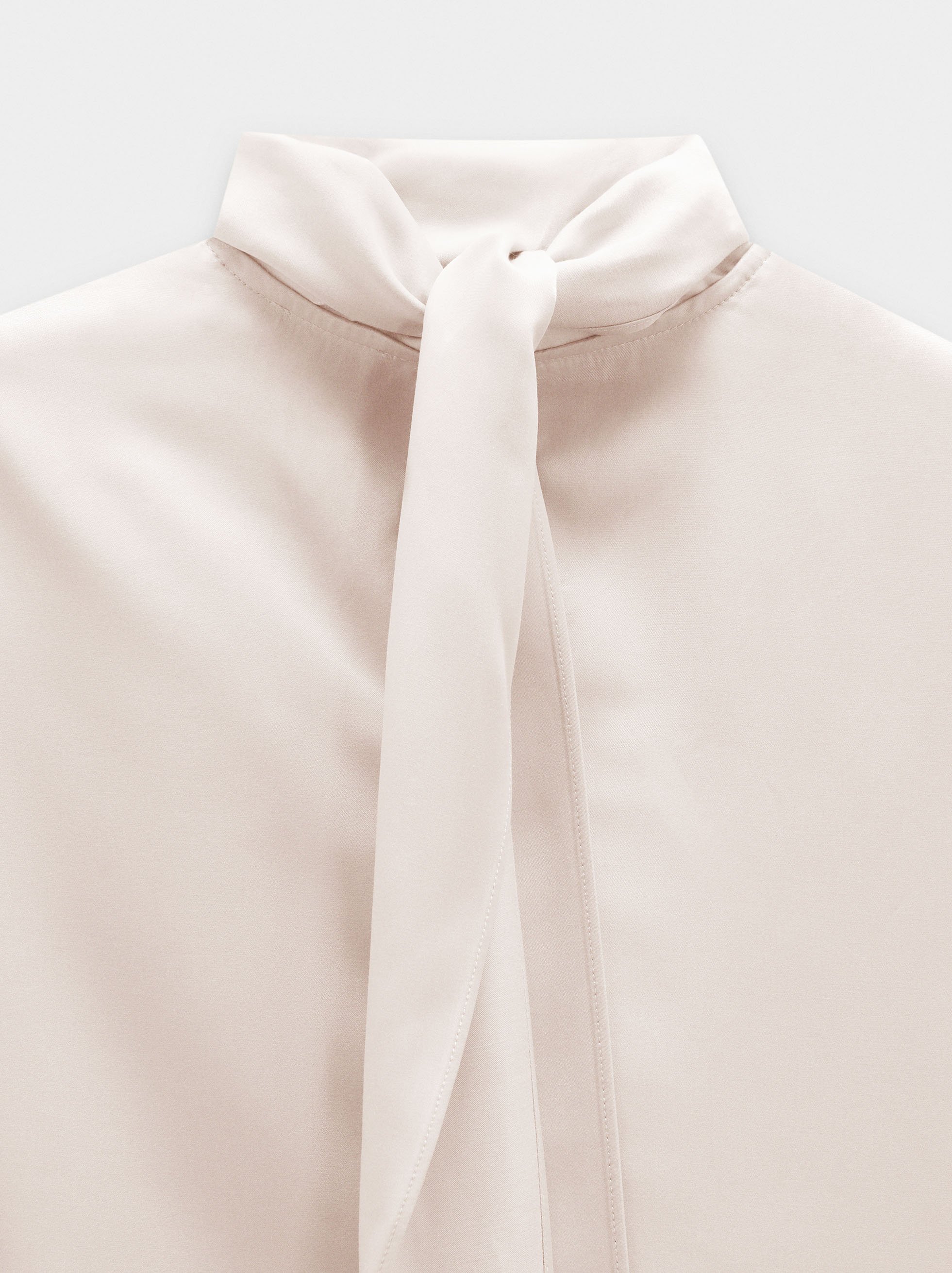 Satin blouse with high neck image number 6.0