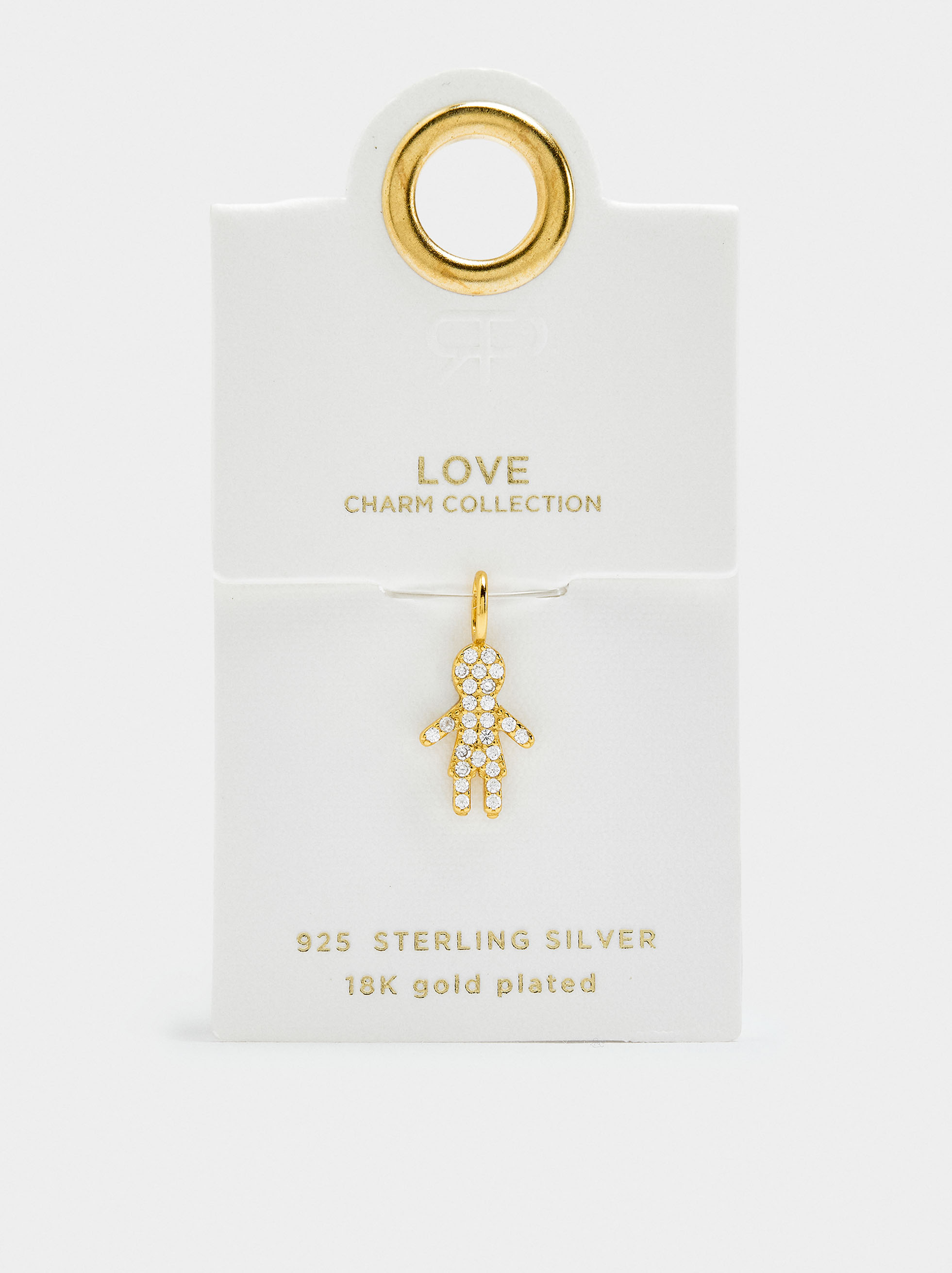 Boy charm with cubic zirconia - 925 sterling silver image number 2.0