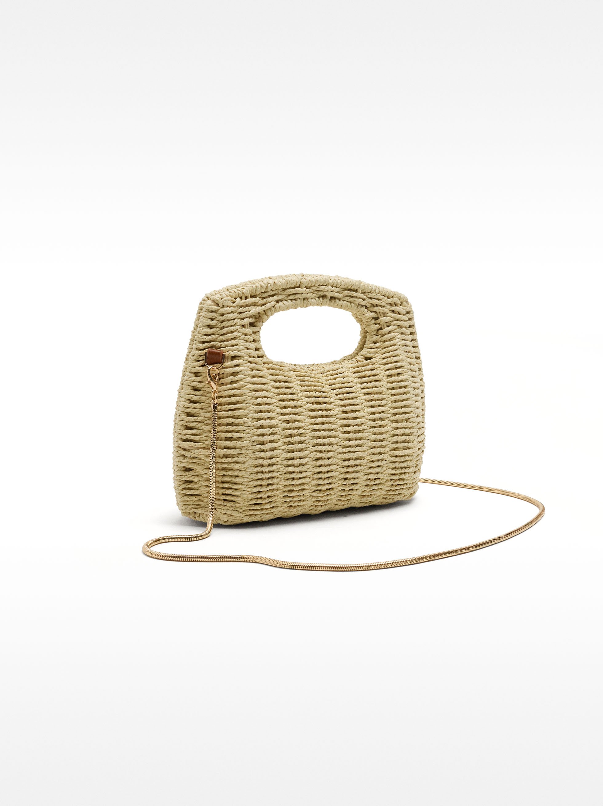 Handtasche mit Stroheffekt image number 2.0