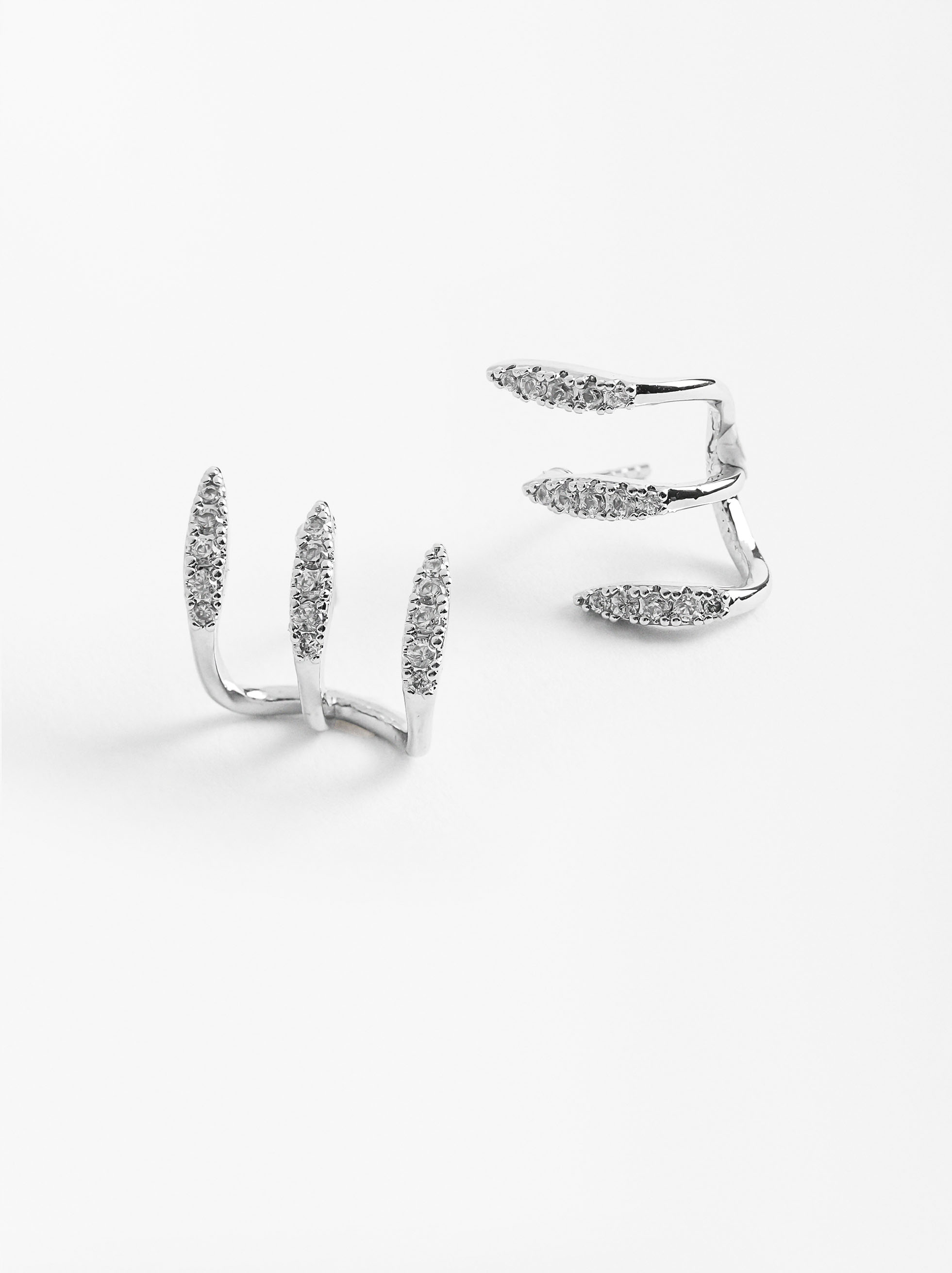 Triple Effect Earrings with Zirkonia image number 1.0