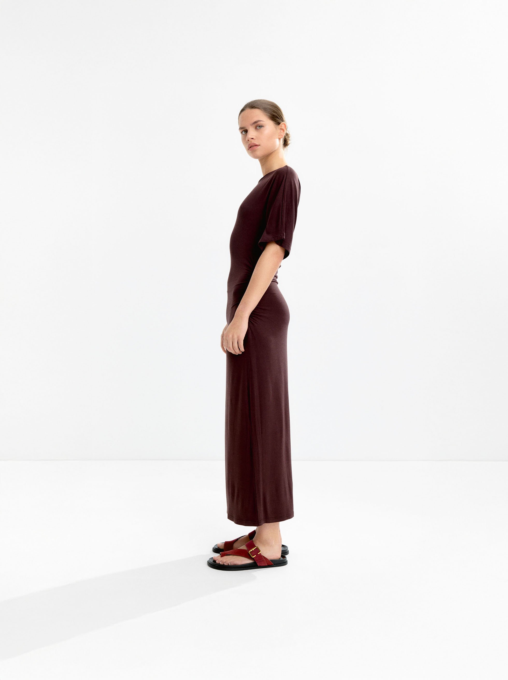 Langes Kleid mit Raffung image number 6.0