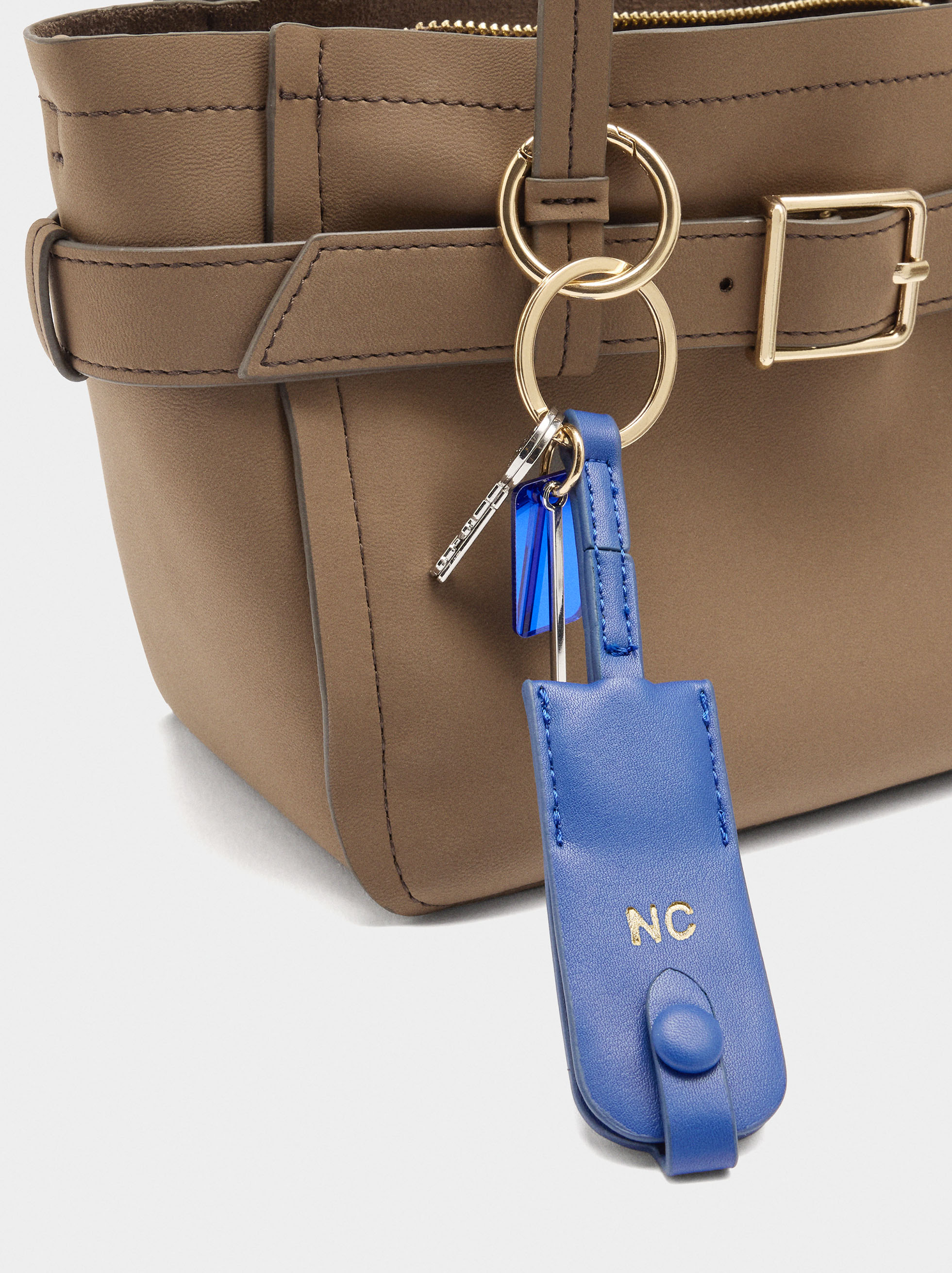 Tote bag with belt and pendant image number 1.0