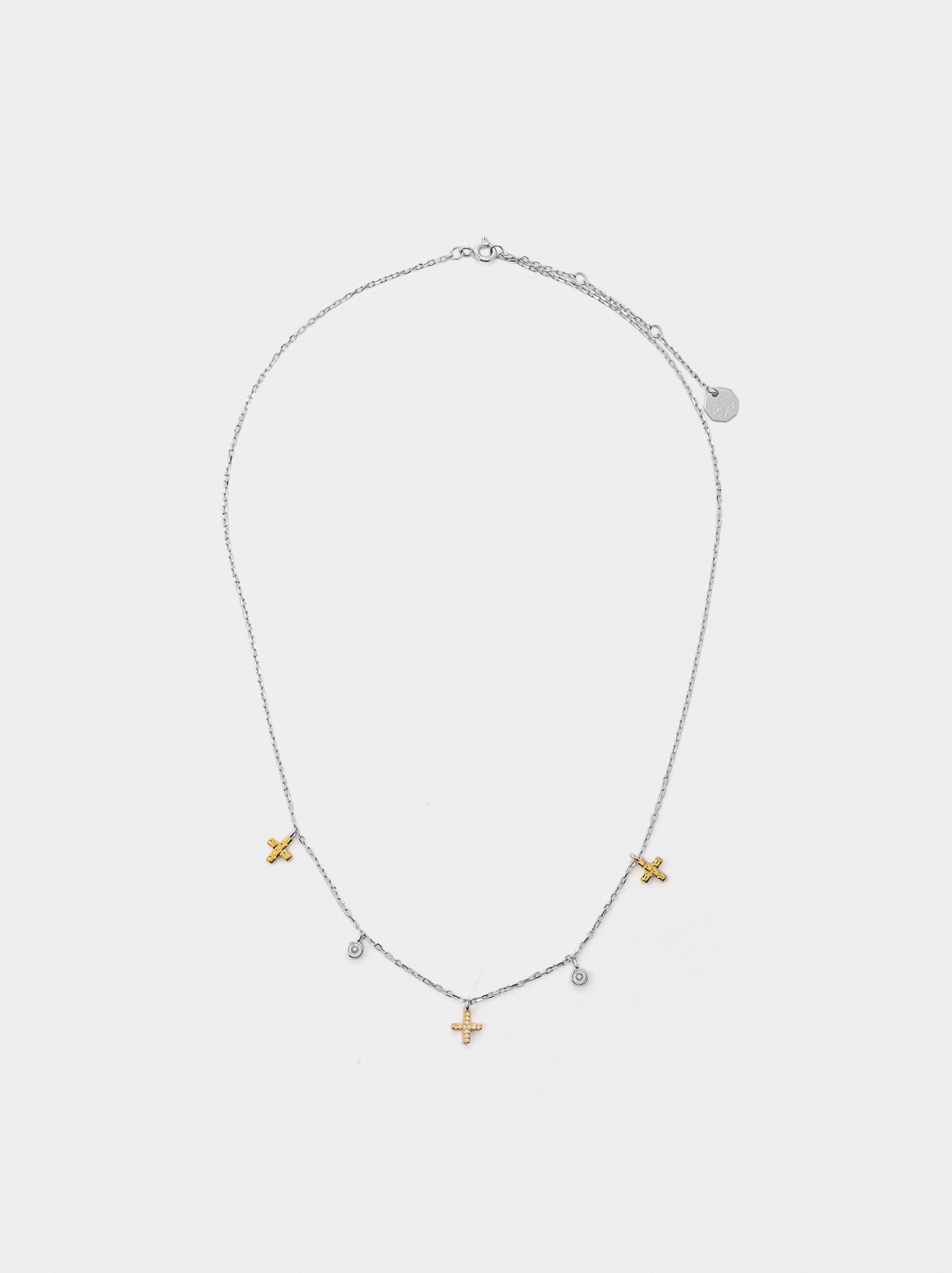 Collar con circonitas - plata de ley 925 image number 1.0