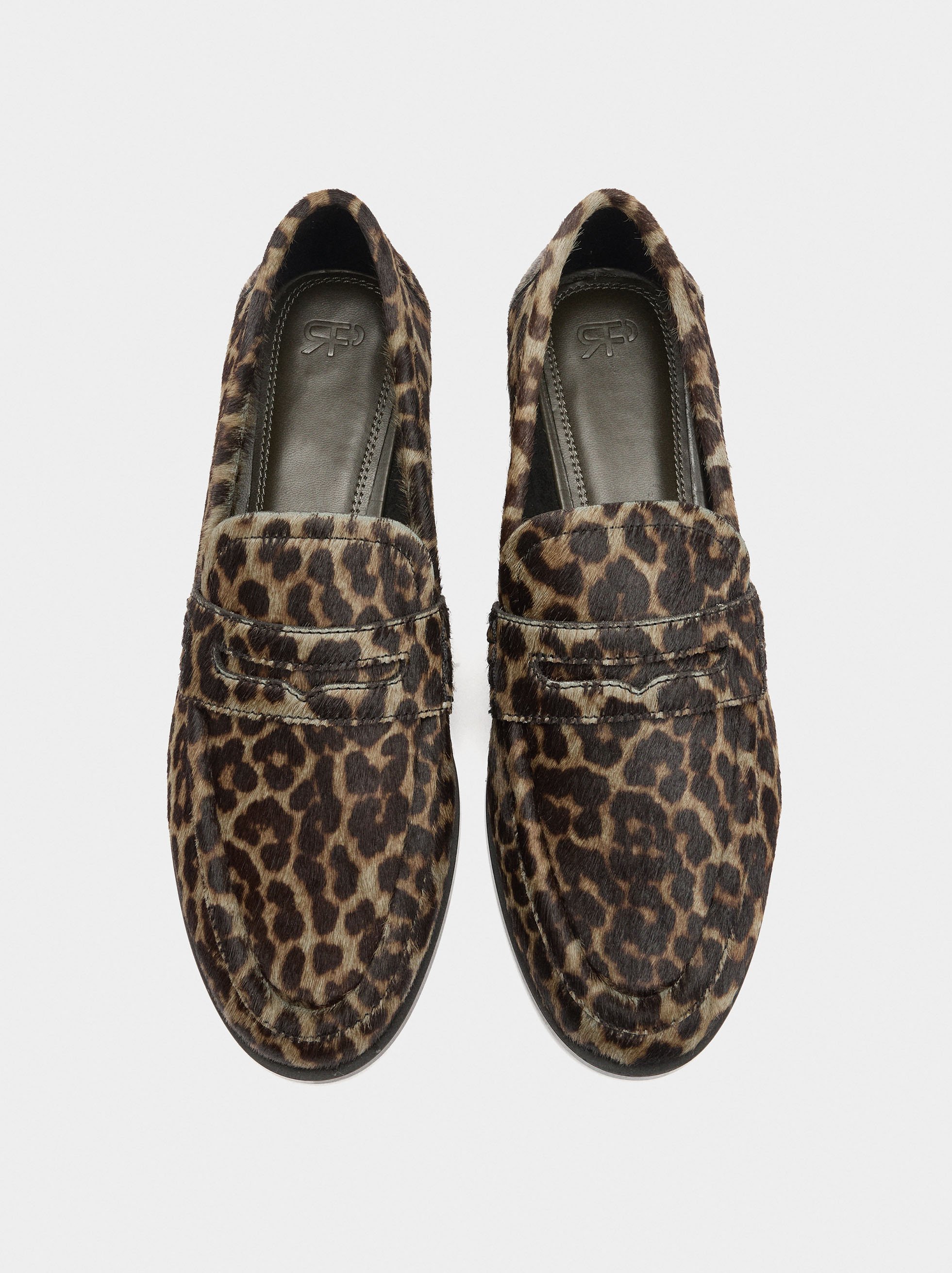 Animal print leather moccasins image number 0.0