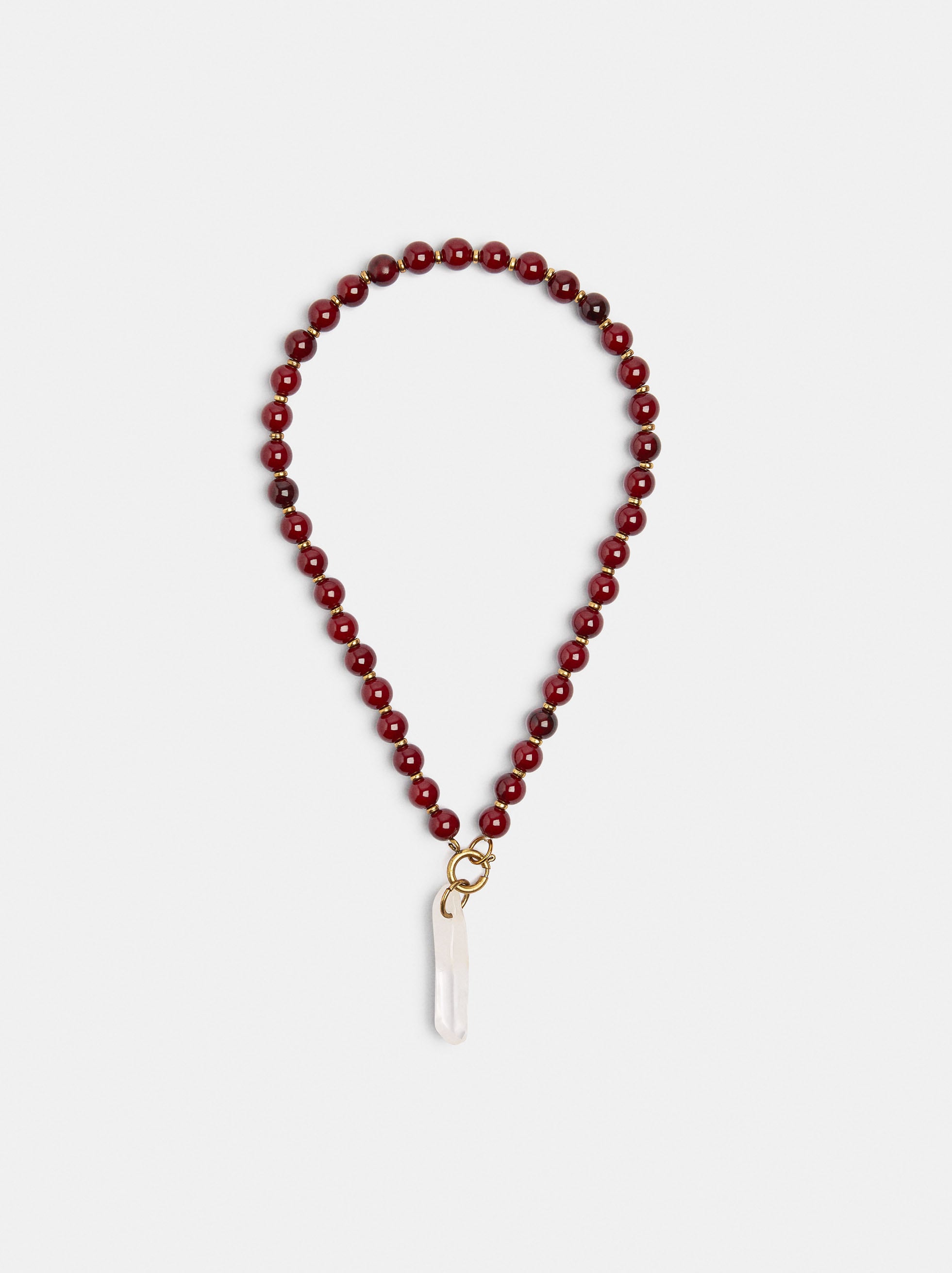 Collier de perles avec pendentif en pierre image number 0.0