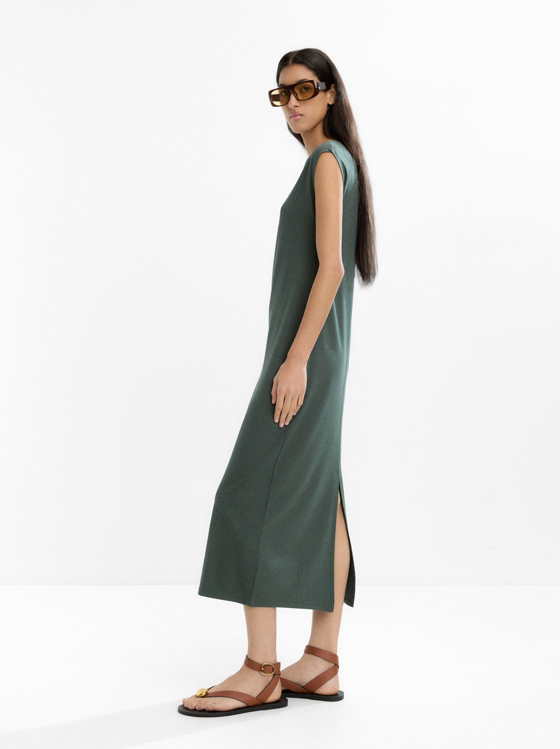 Plain midi dress image number 1.0