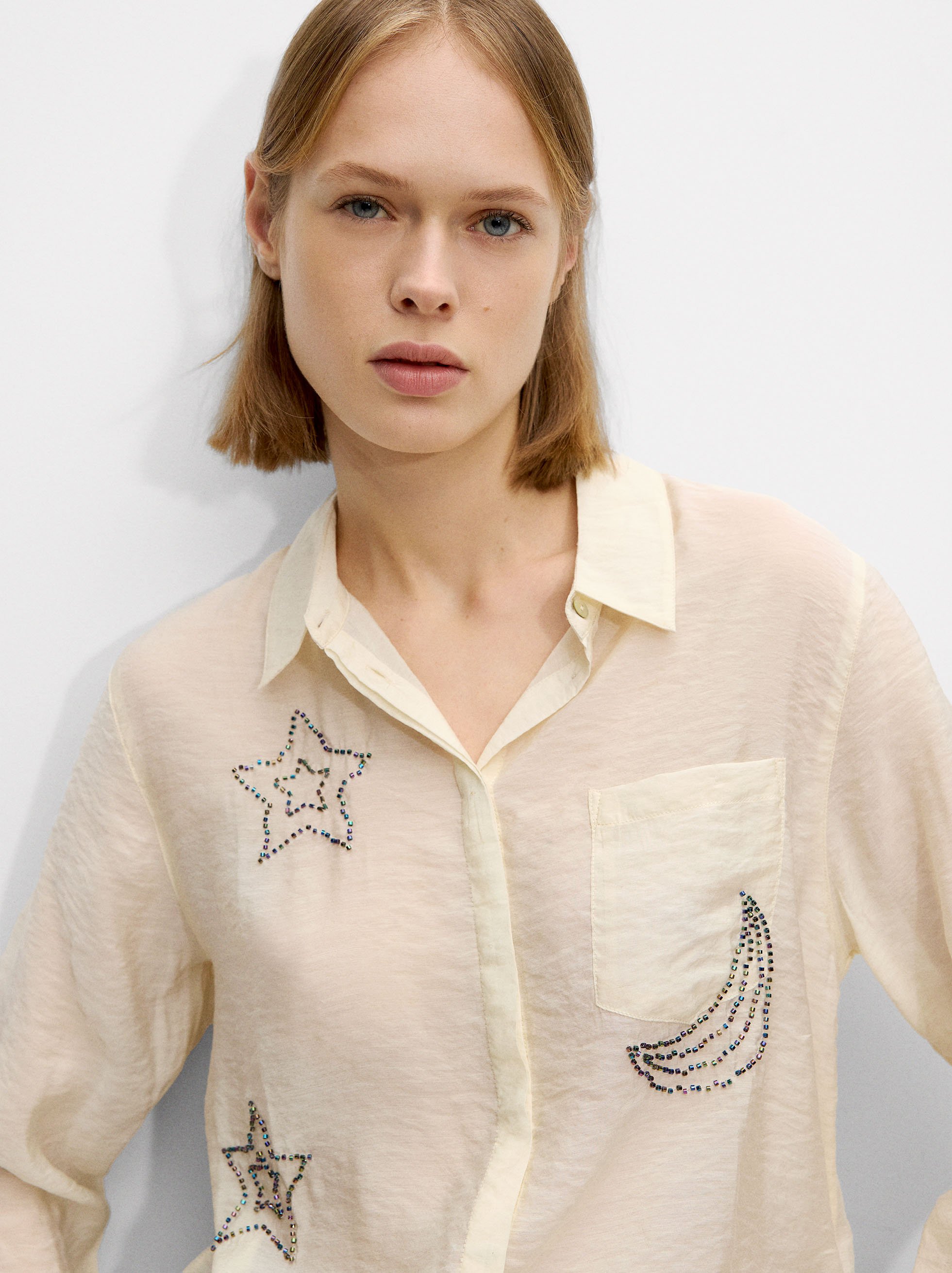 Shirt with bead detailing image number 1.0