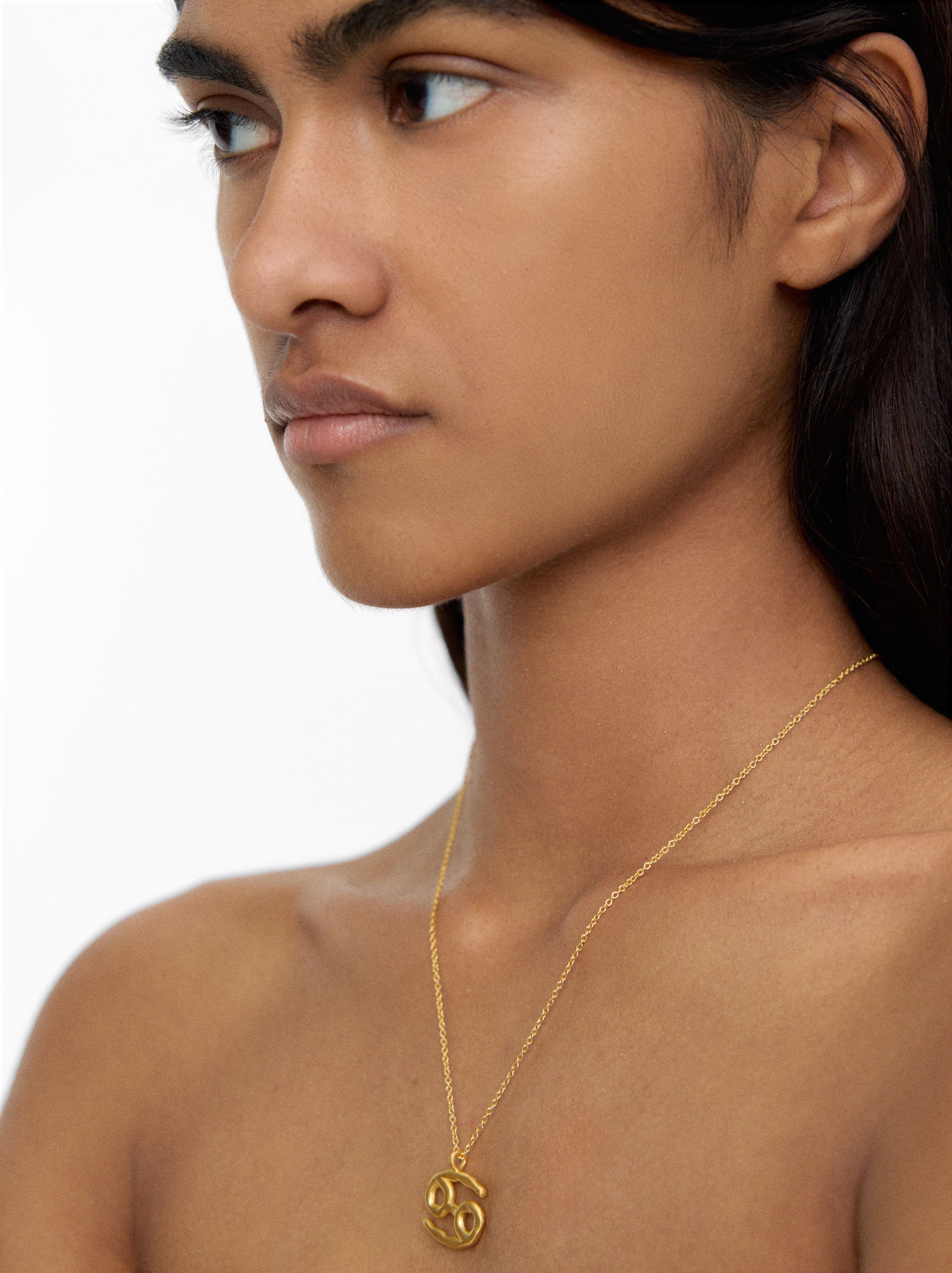 CANCER zodiac necklace 18k gold plated