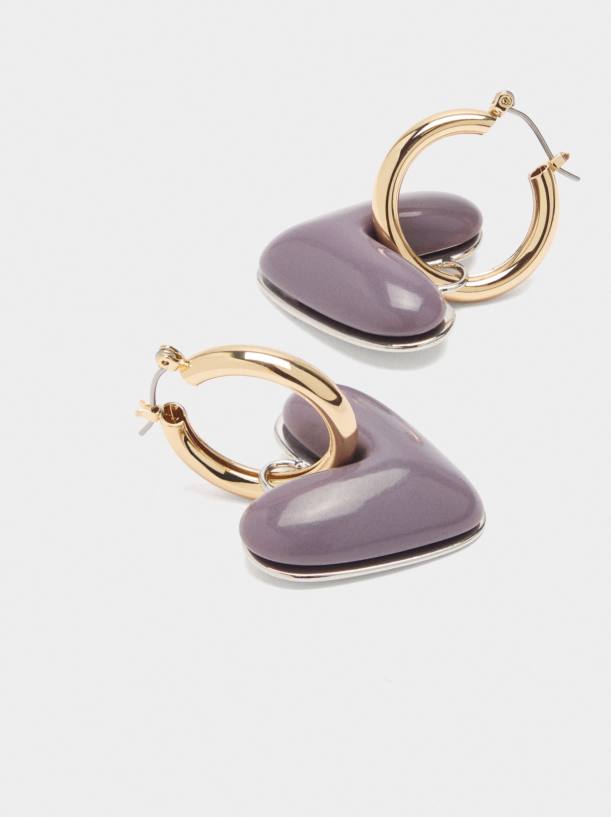 Hoop earrings heart image number 1.0