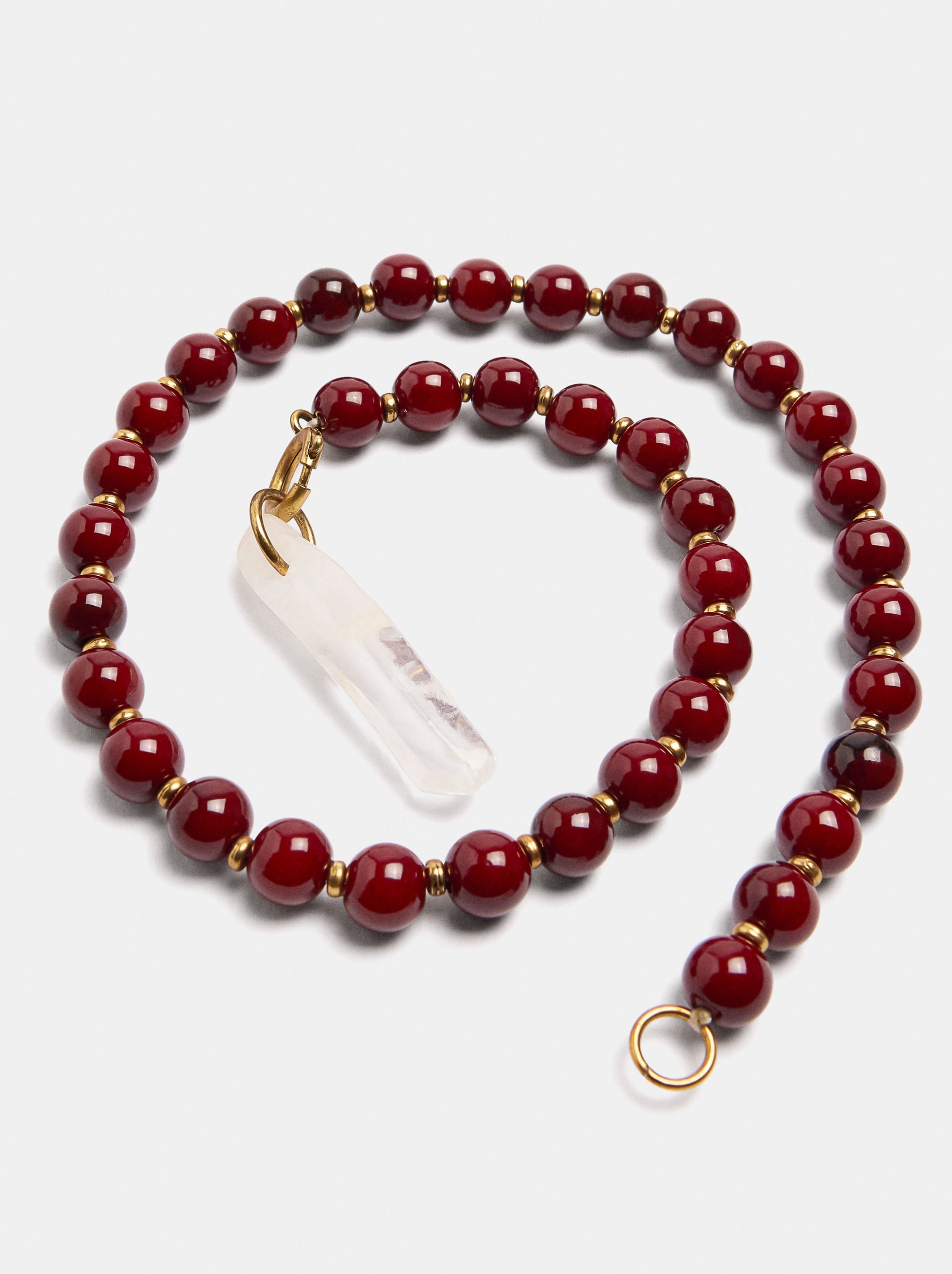 Collier de perles avec pendentif en pierre image number 3.0