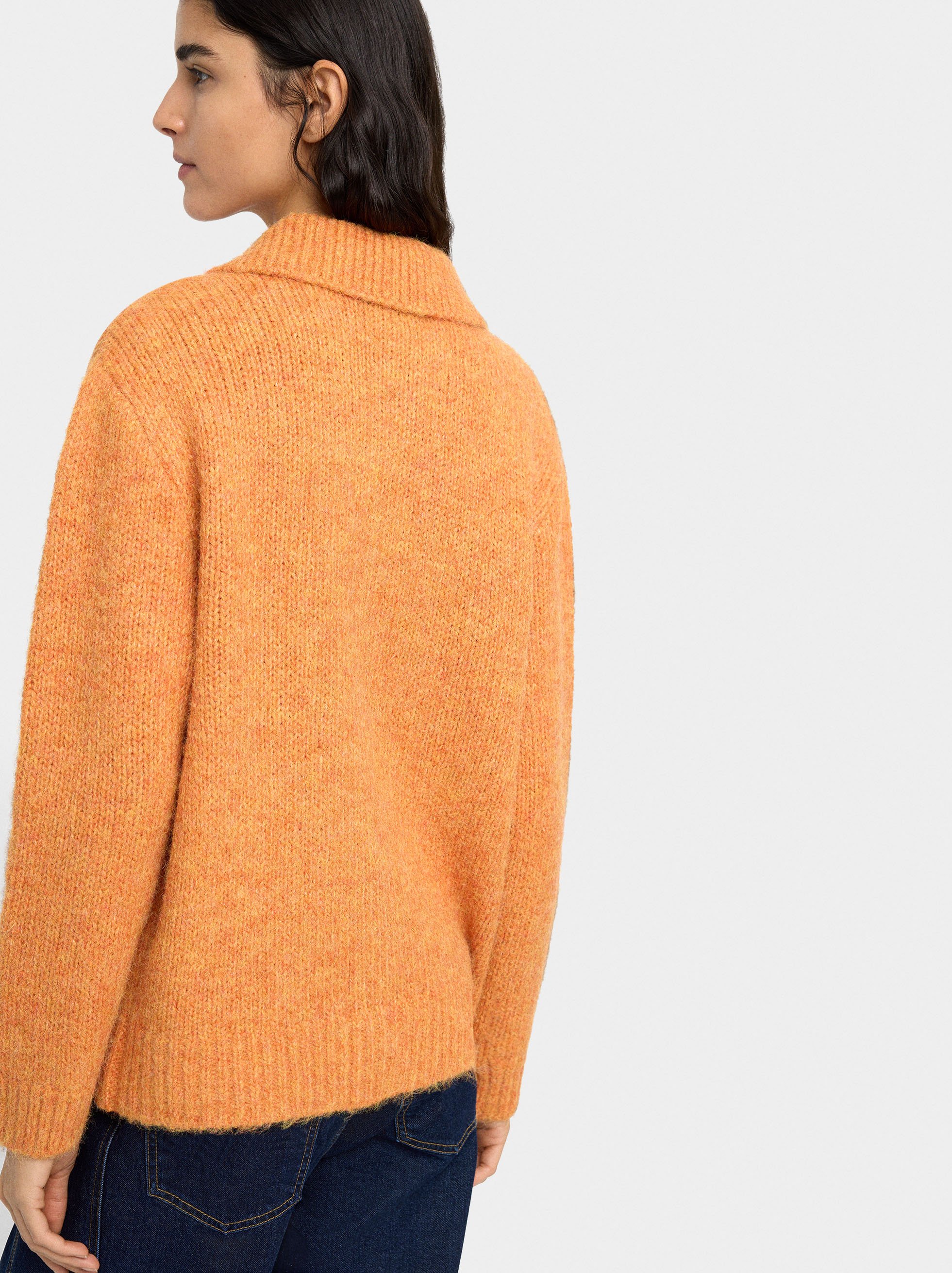 Plain knit cardigan image number 3.0