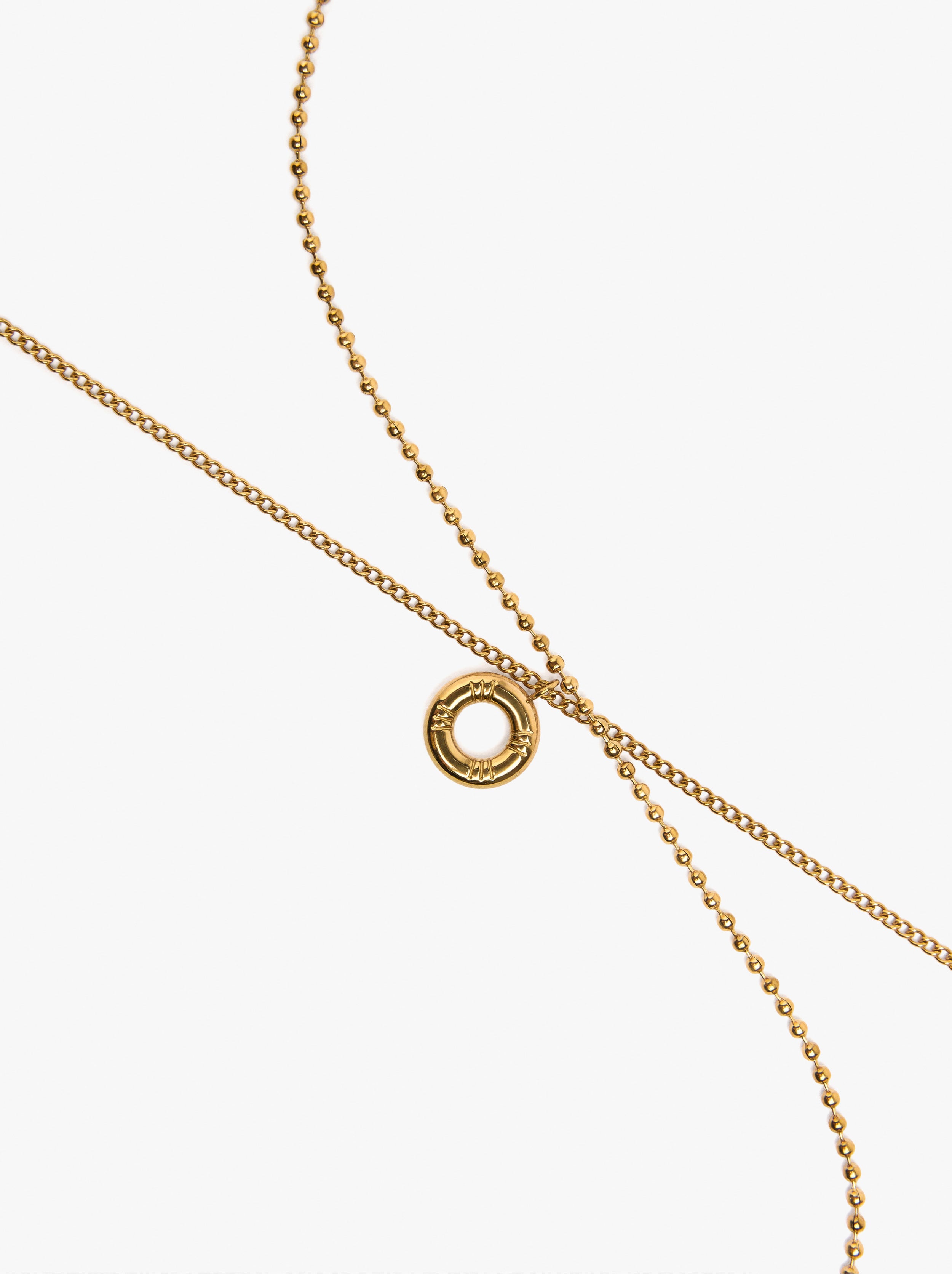 Set de collares colgante de aro - acero inoxidable image number 2.0