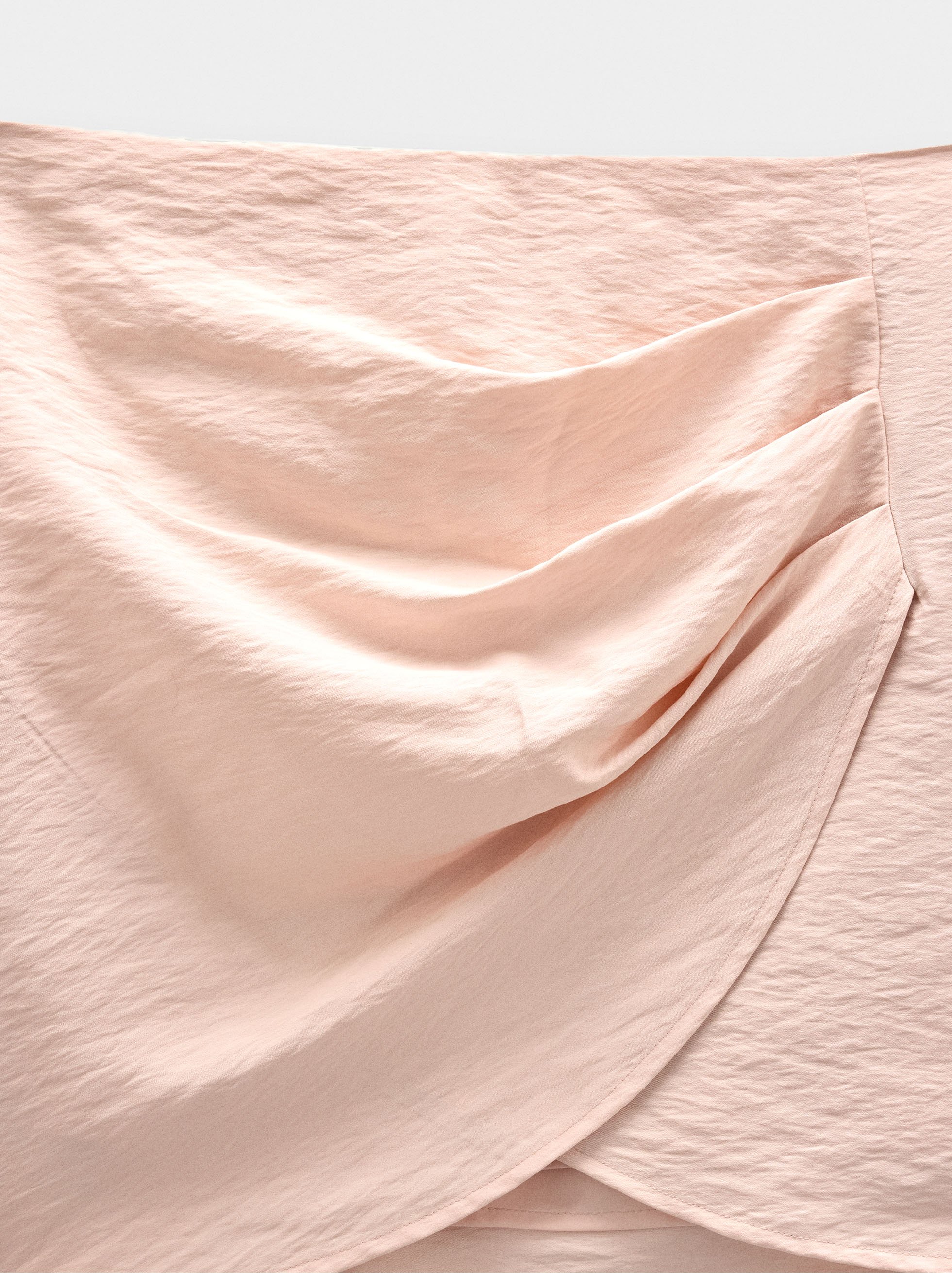 Short skirt with wrap and draped image number 5.0