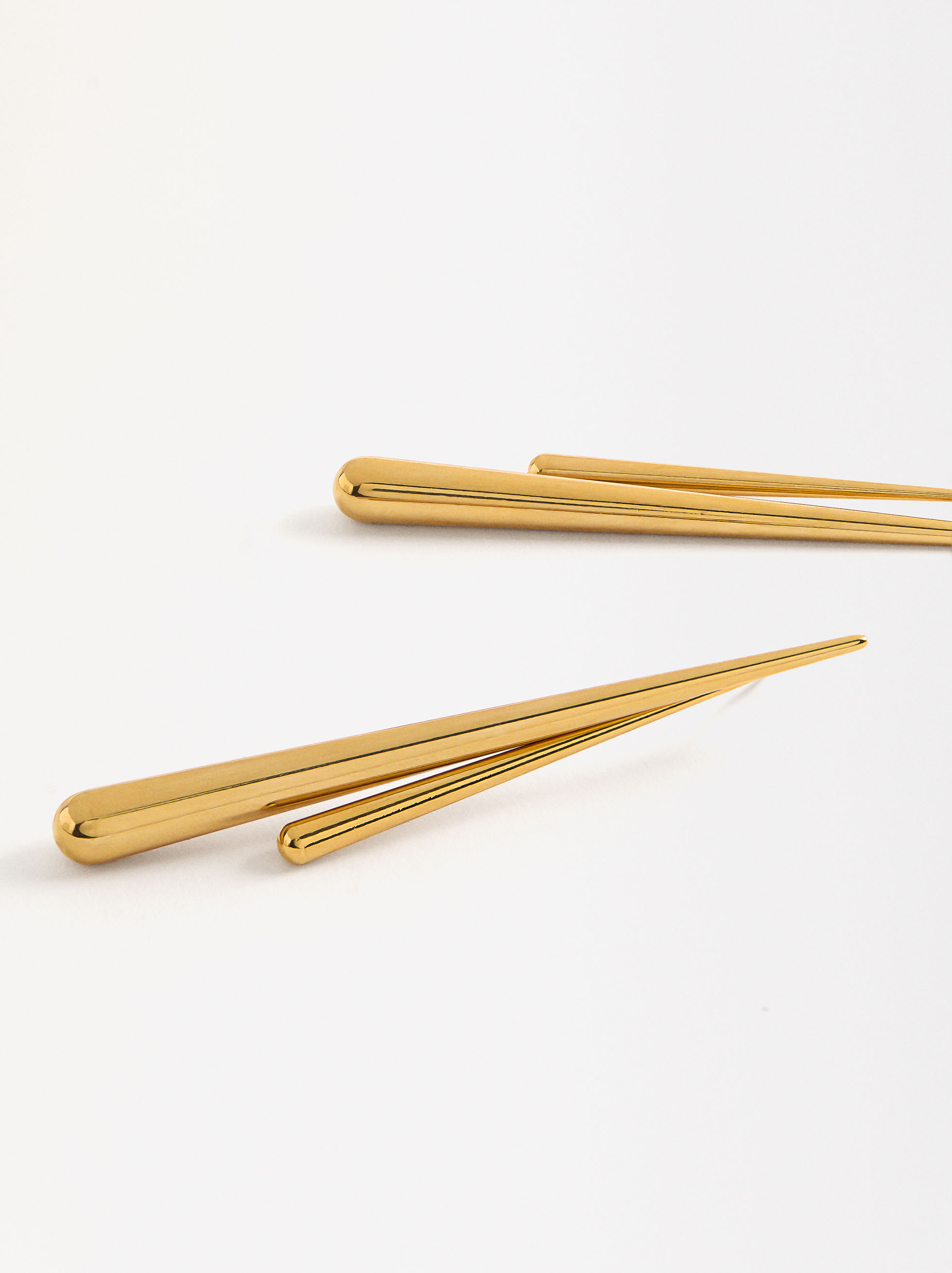 Teardrop ear jacket earrings - stainless steel image number 2.0