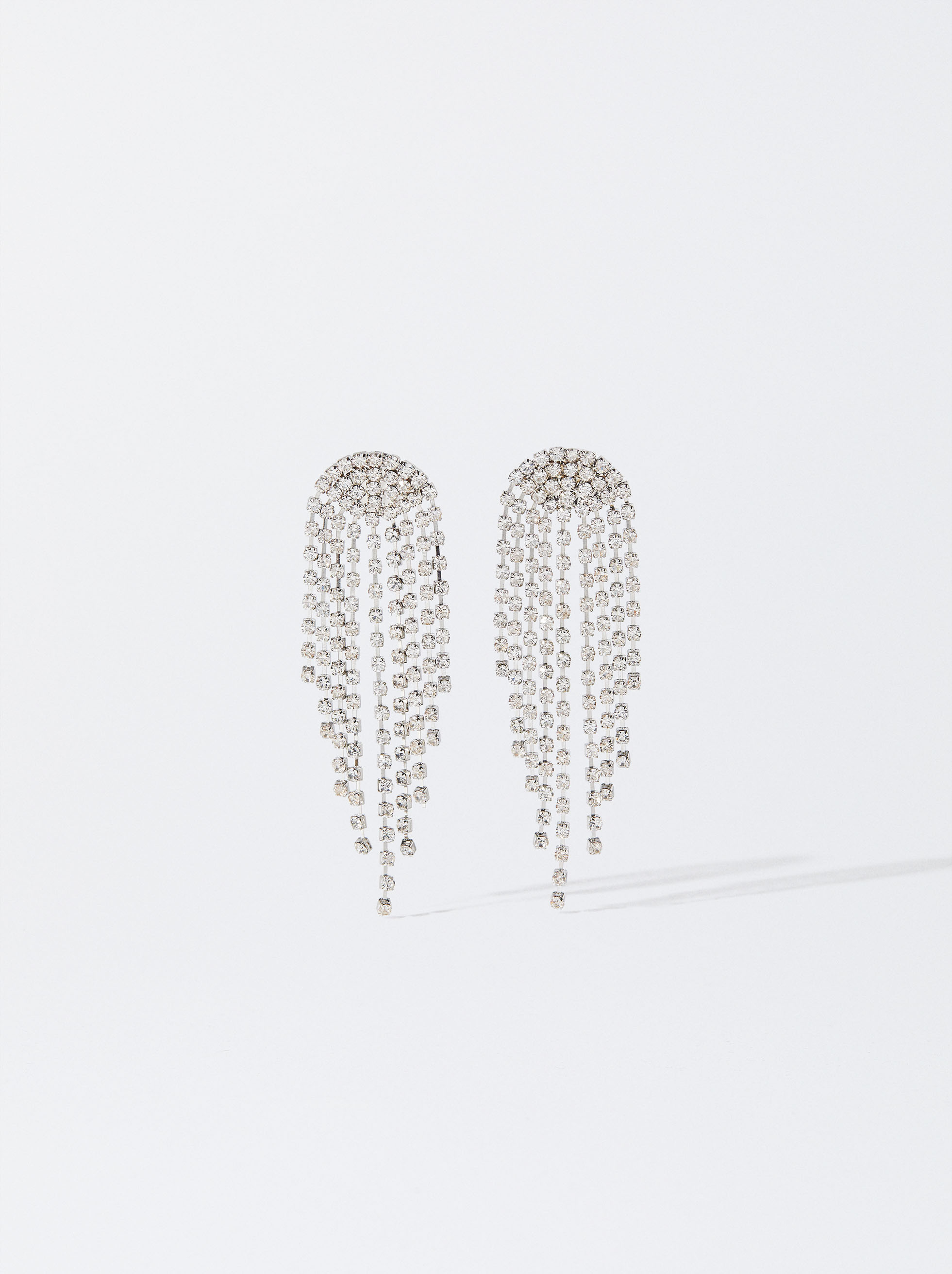 Teardrop Earrings With Crystals image number 0.0