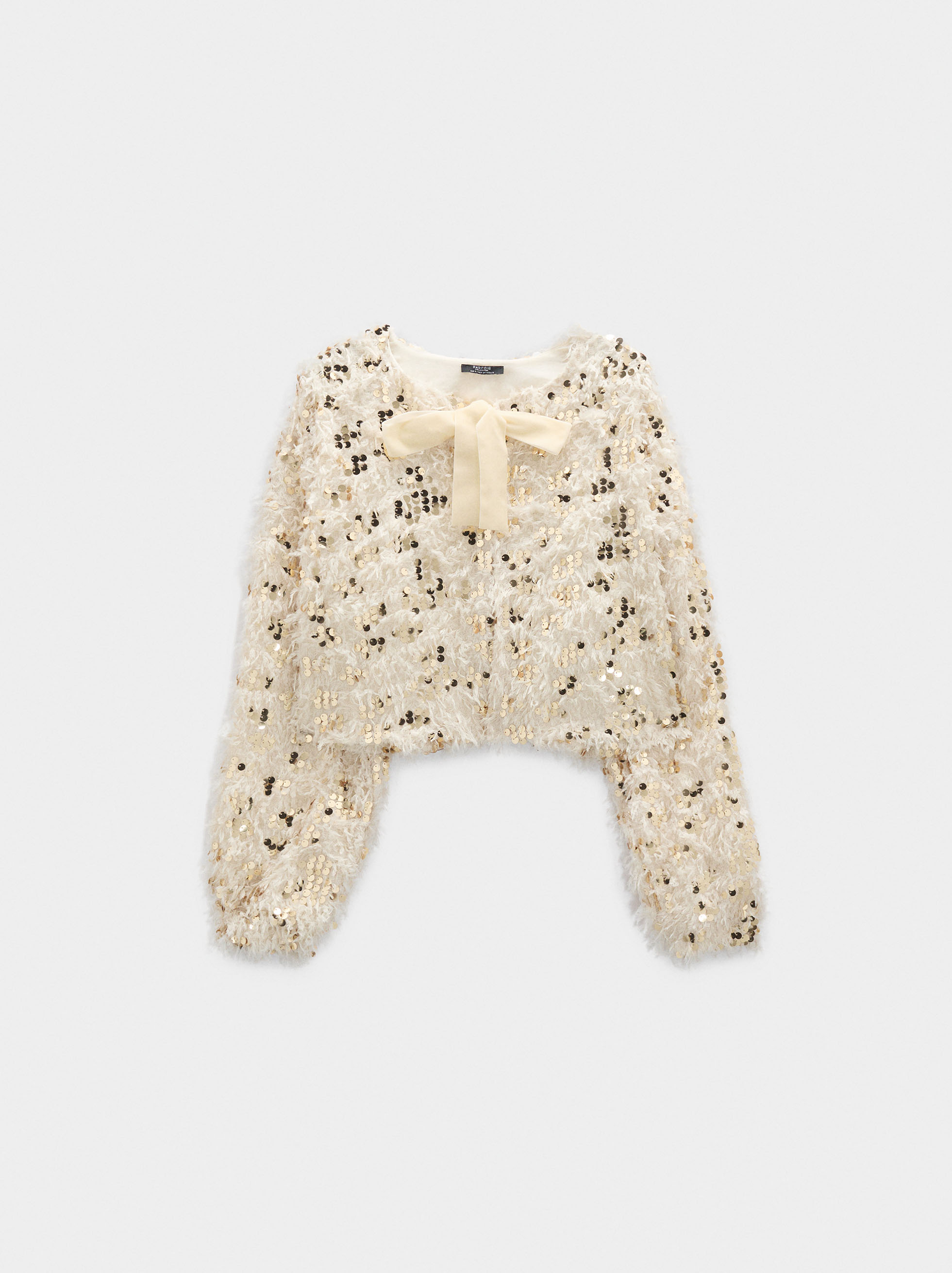 Voluminous cardigan with sequins image number 5.0