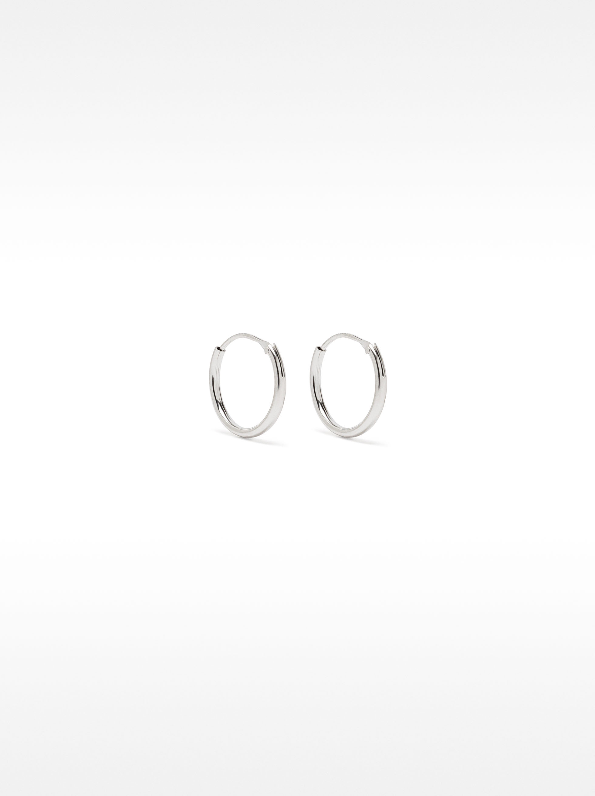 Créoles courtes en argent 925, Argent, hi-res