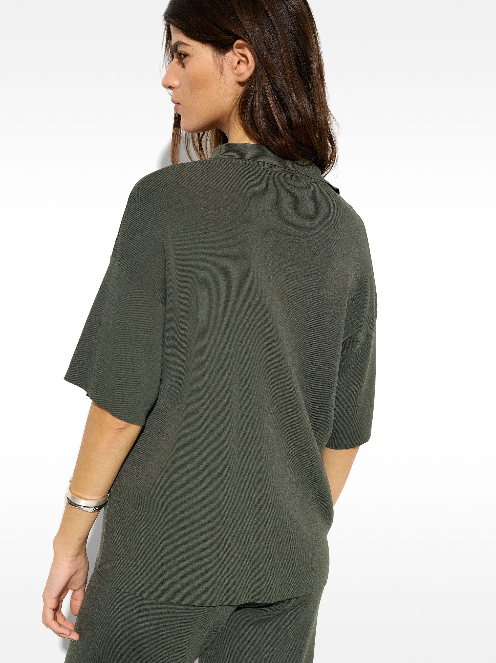 T-shirt with polo collar image number 1.0