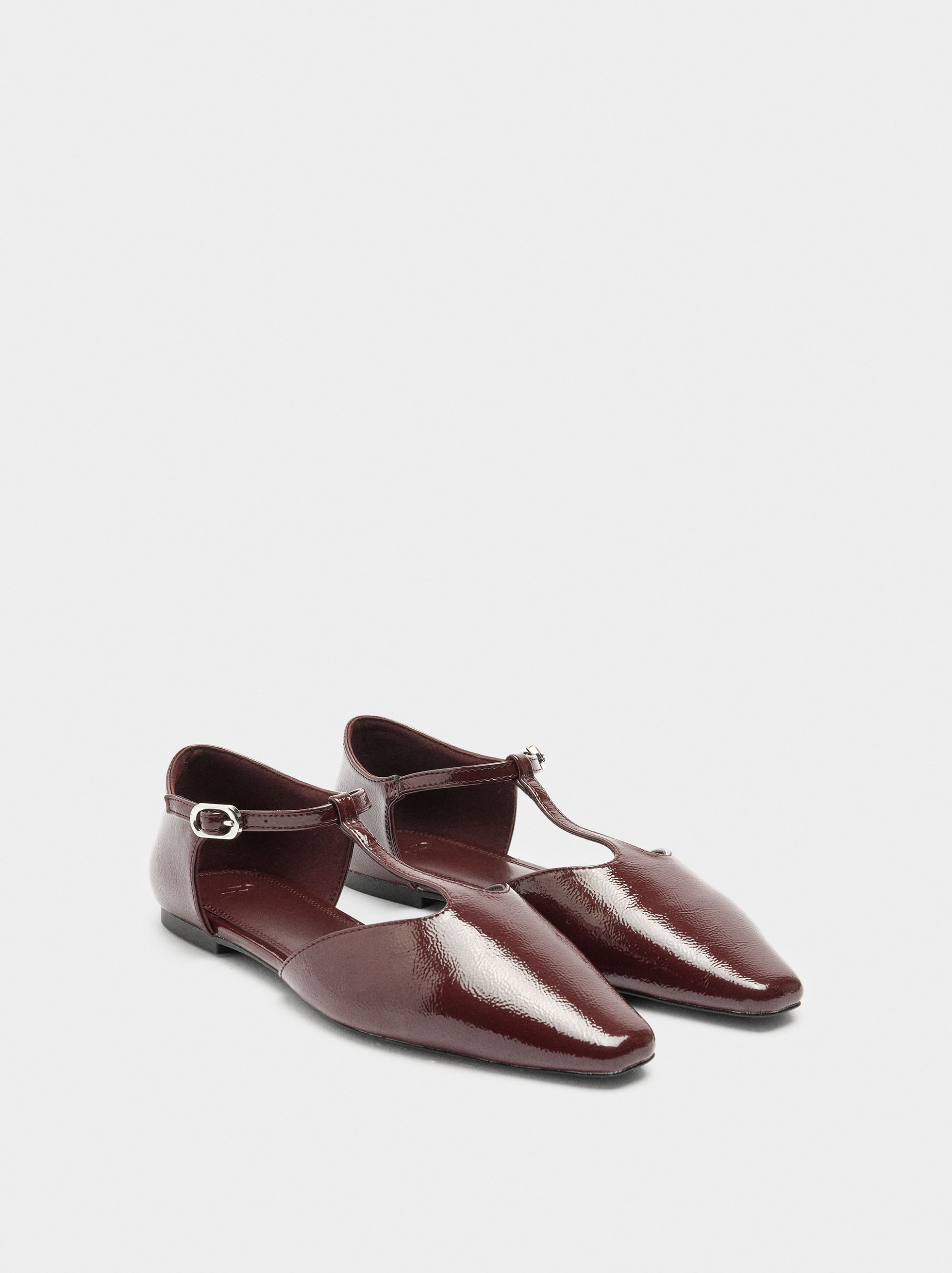 Ballet flats T-bar with buckle image number 2.0