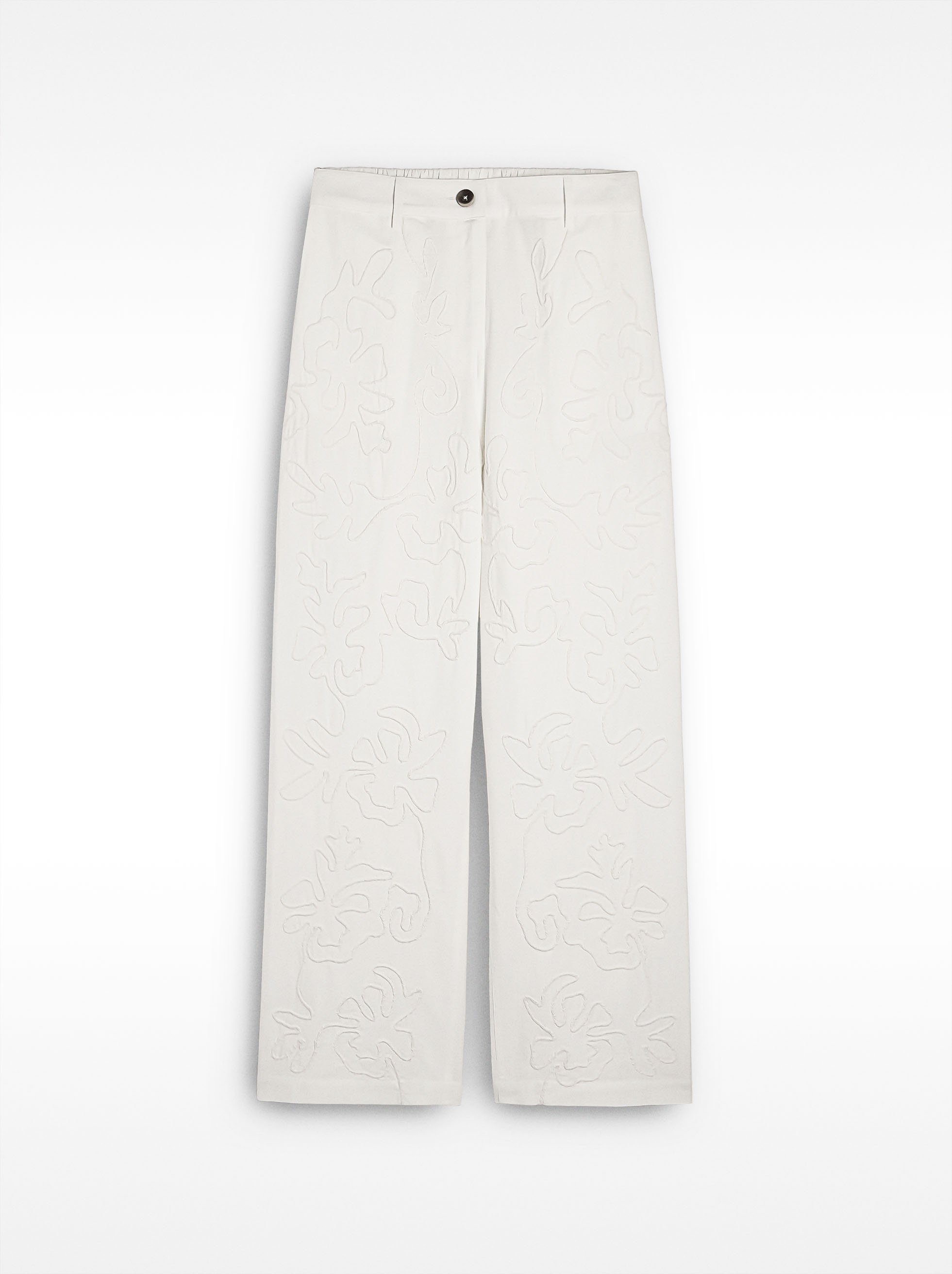 Pantalon avec broderies 100 % coton image number 5.0