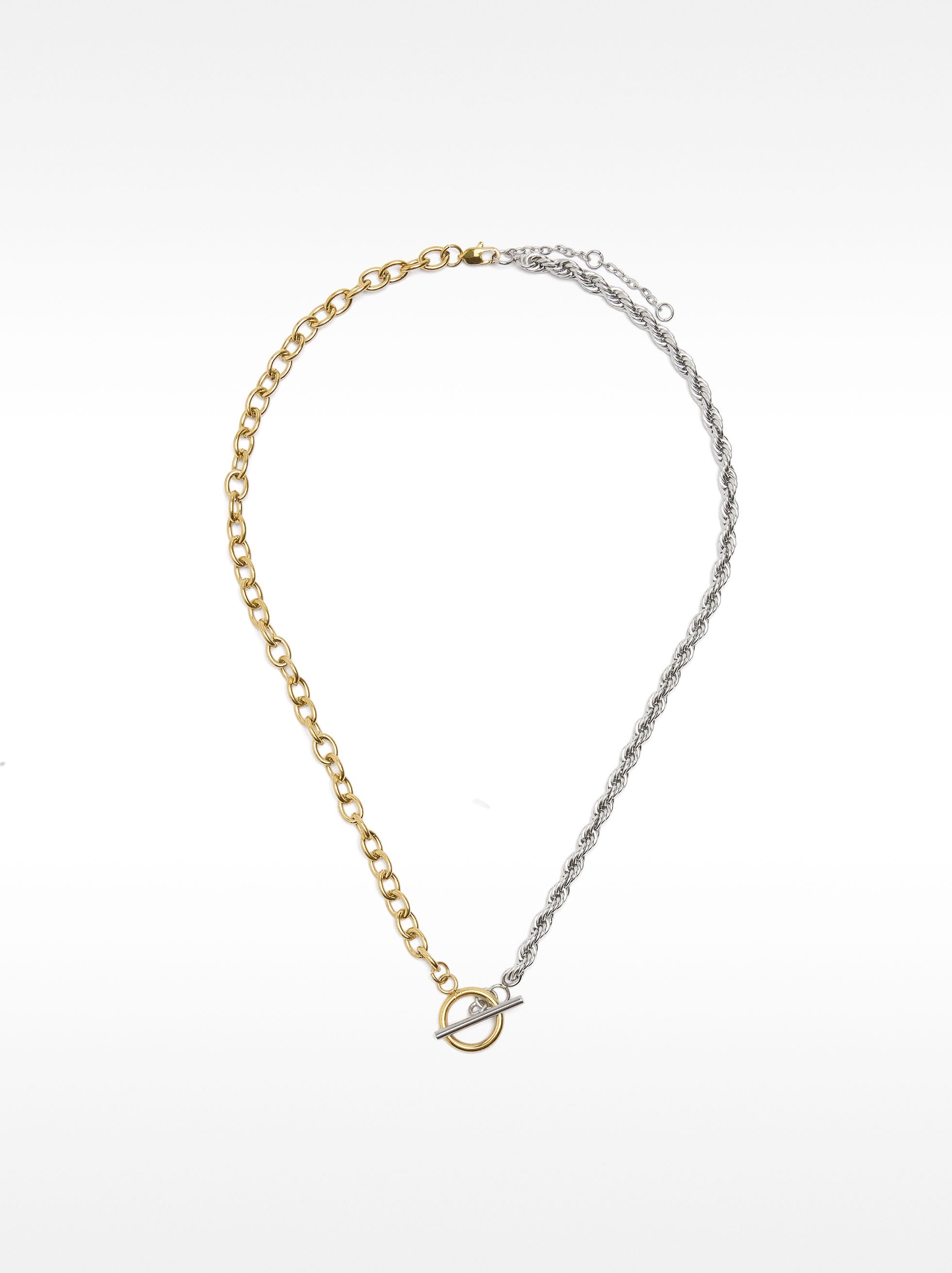 Collier court en maillons - acier inoxydable image number 1.0