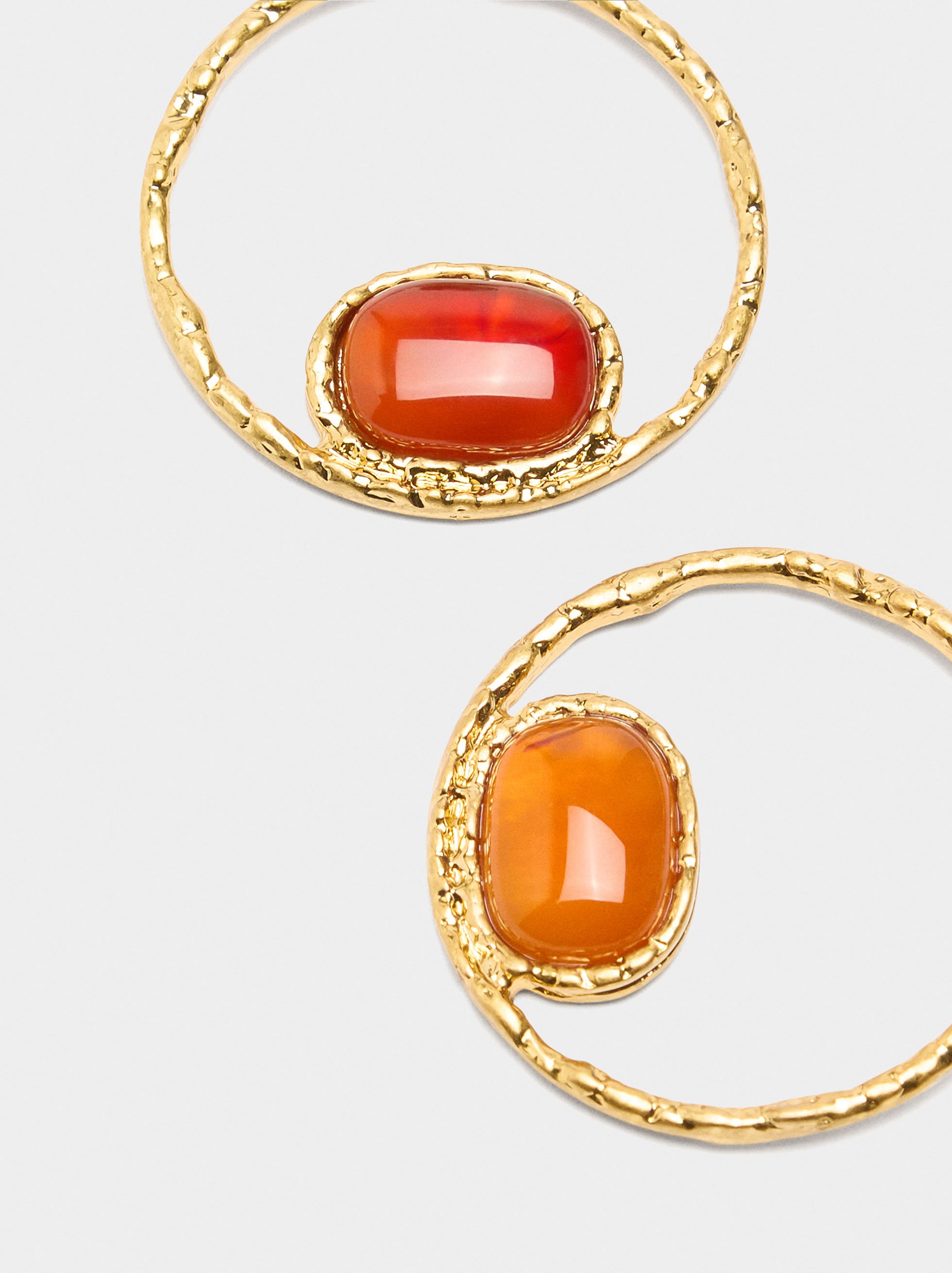 Long earrings with stones image number 2.0