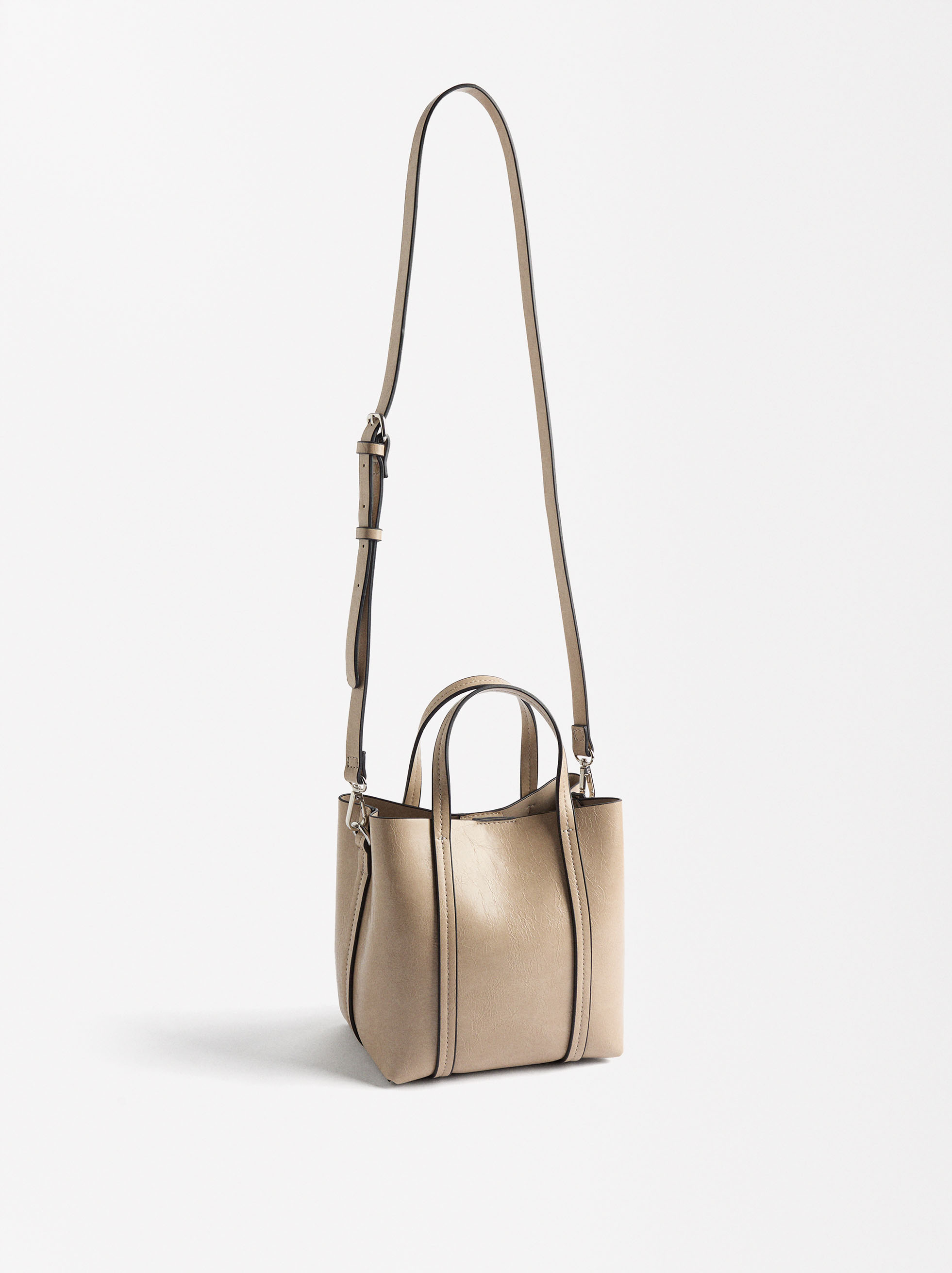Online Exclusive Tote Bag With Strap Black Parfois