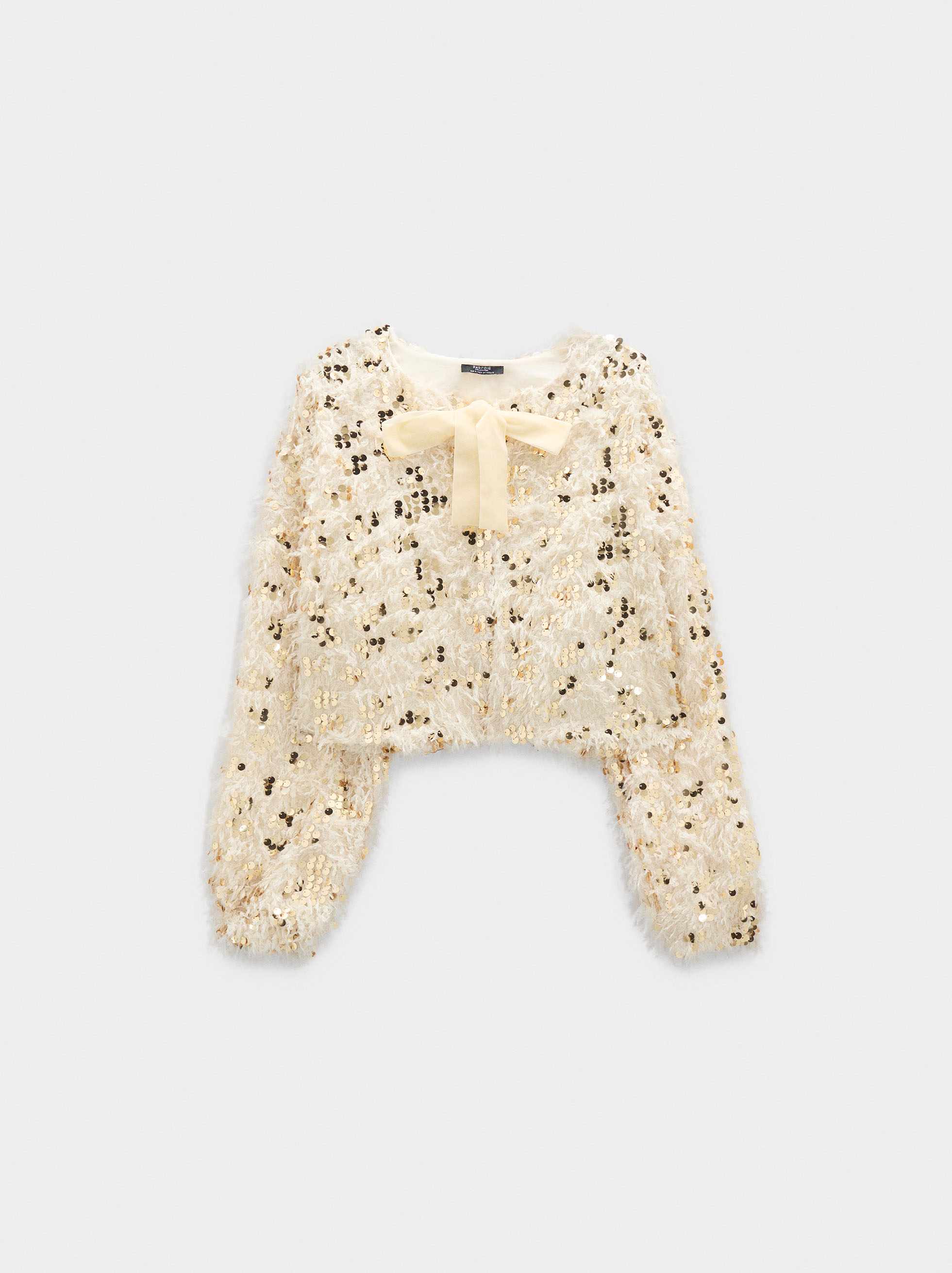 Voluminous cardigan with sequins image number 5.0
