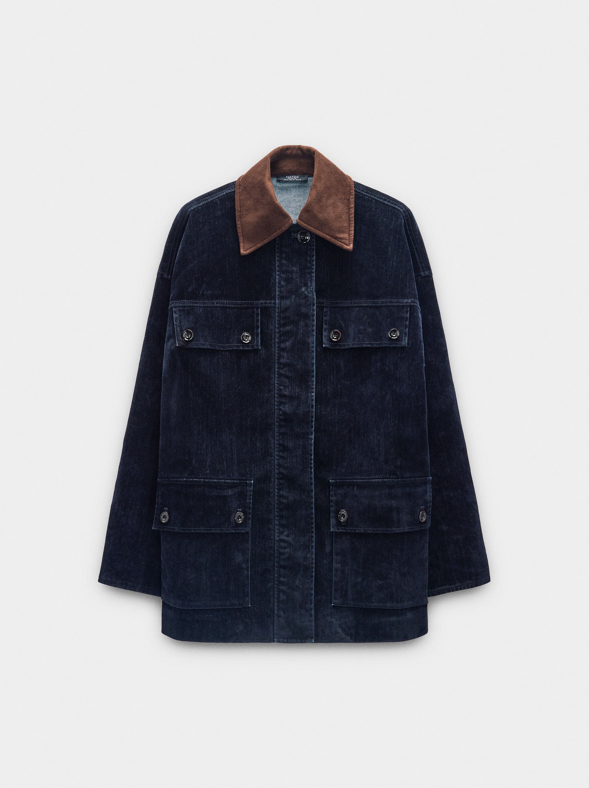 Veste en denim effet velours côtelé image number 5.0