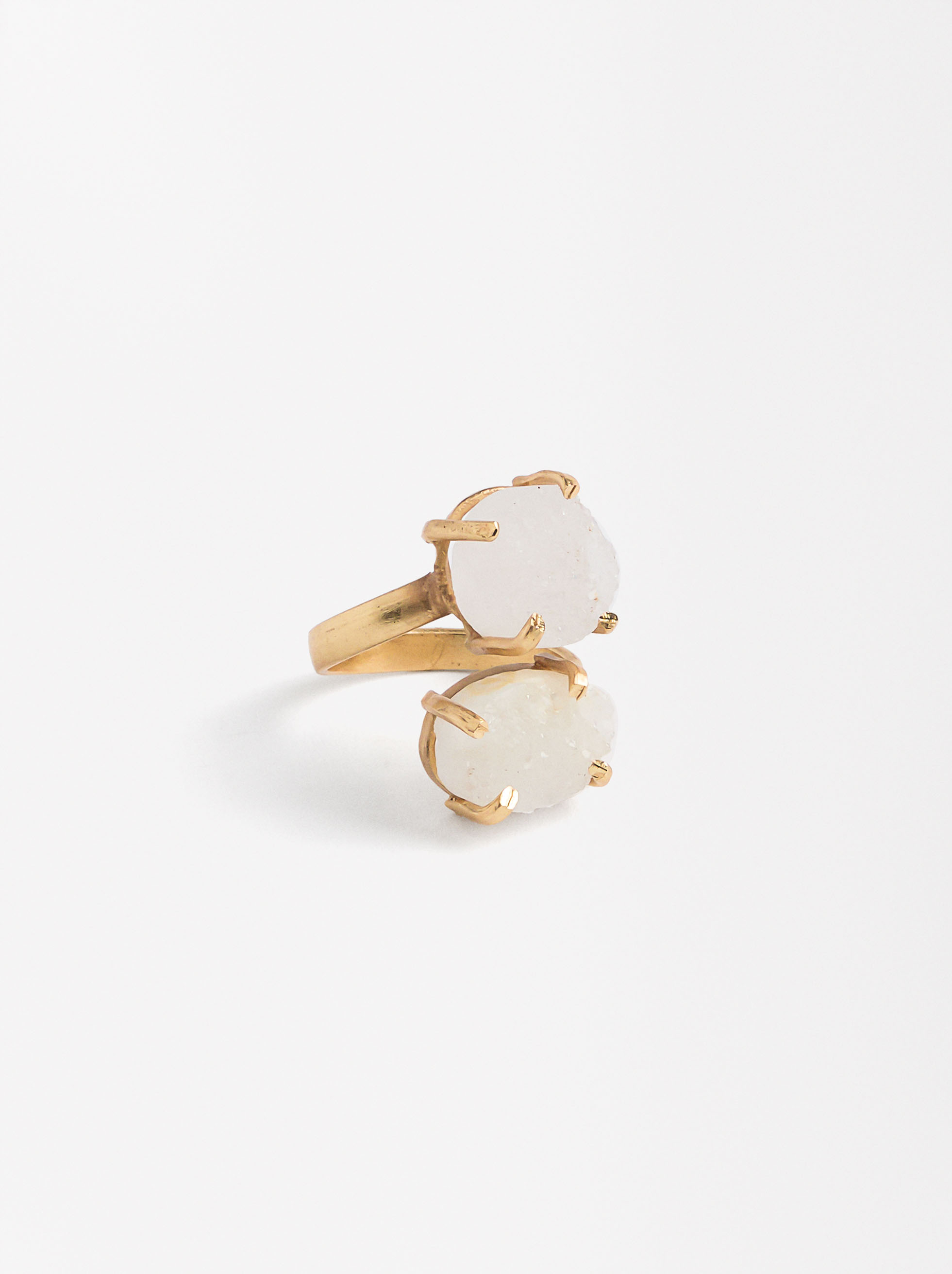 Crossed ring with stones image number 3.0