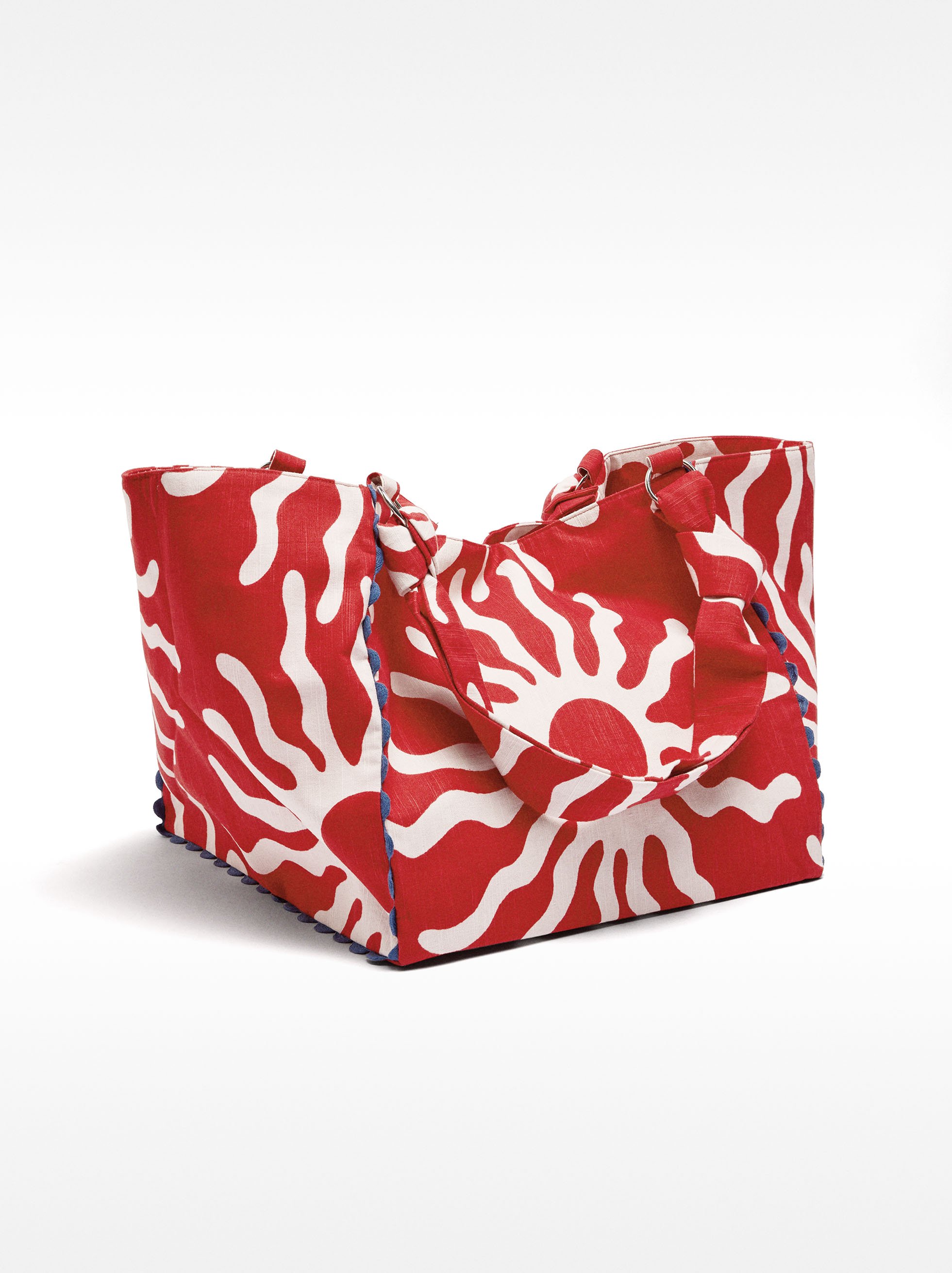 Bolso shopper estampado 100% algodón image number 4.0