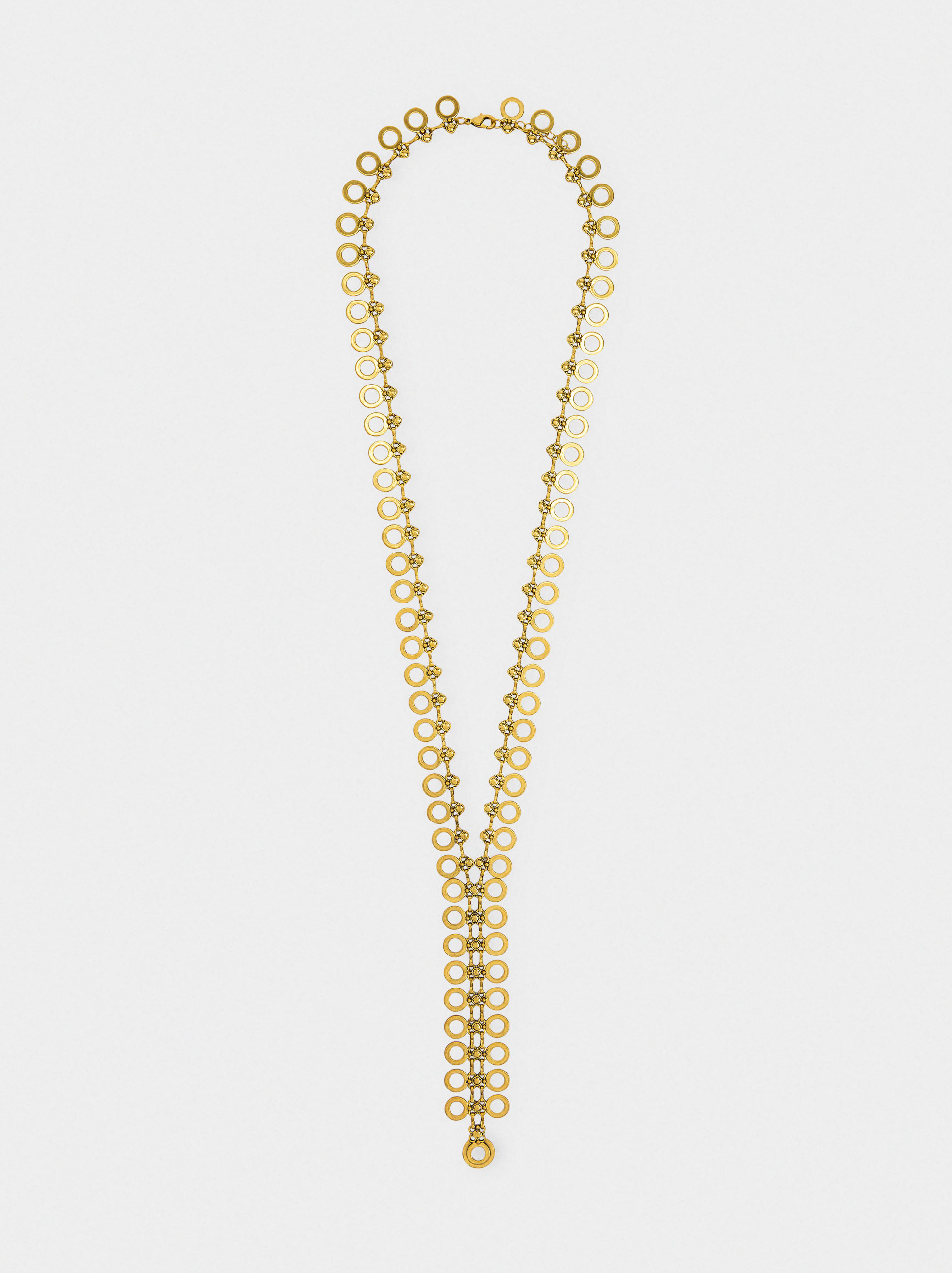 Lange Halskette aus Gliedern und Ringen image number 1.0