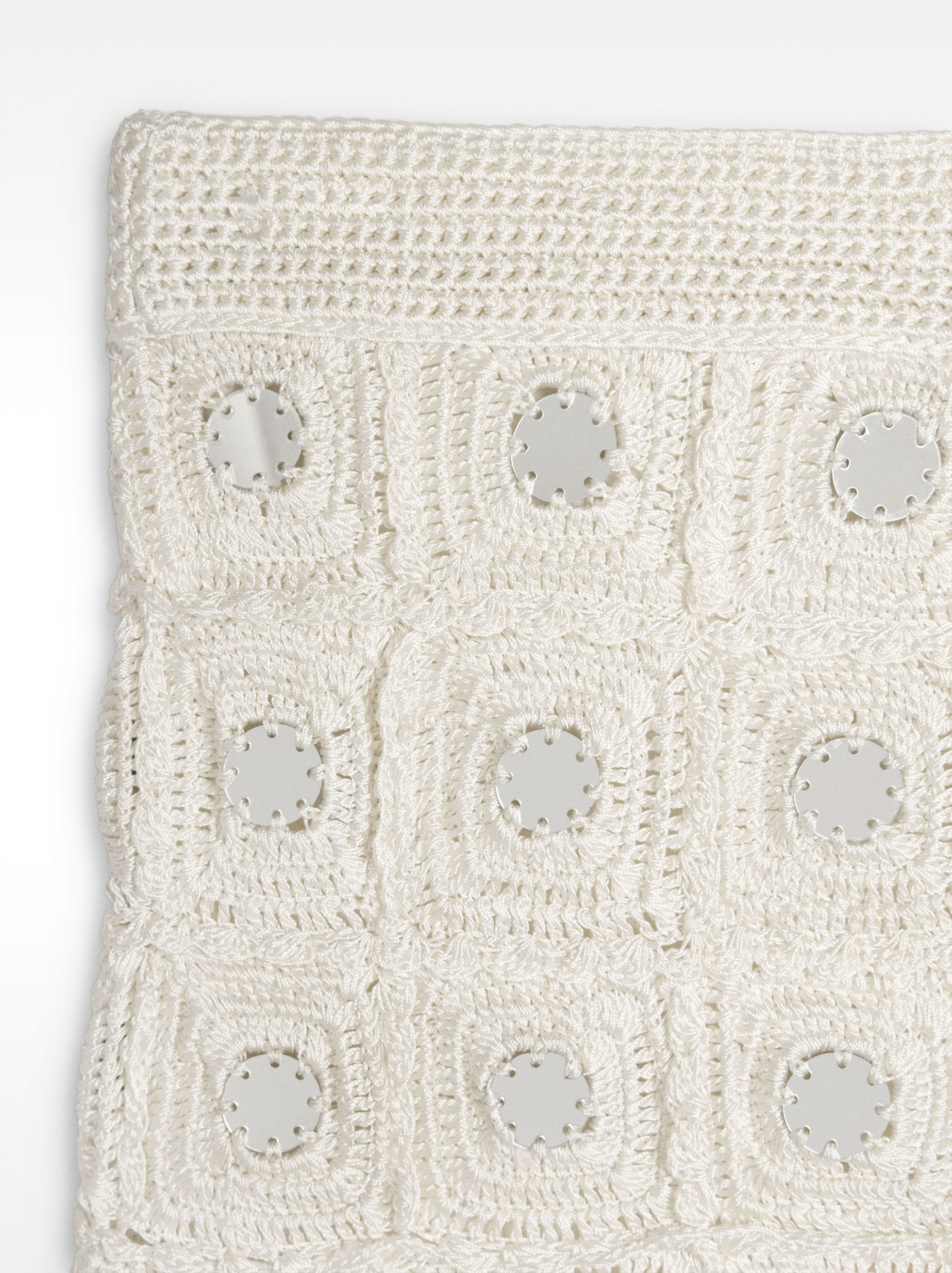 Short knitted skirt with mirror detail image number 5.0