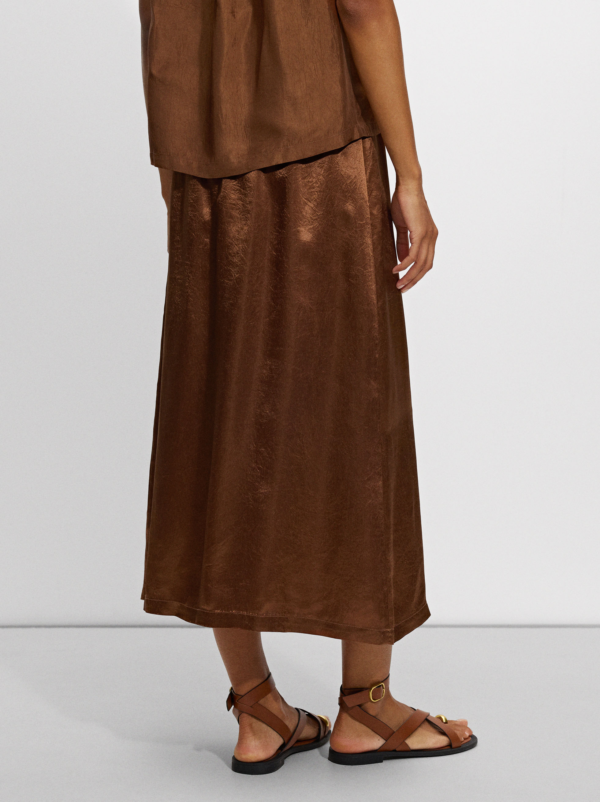 Satin skirt image number 3.0