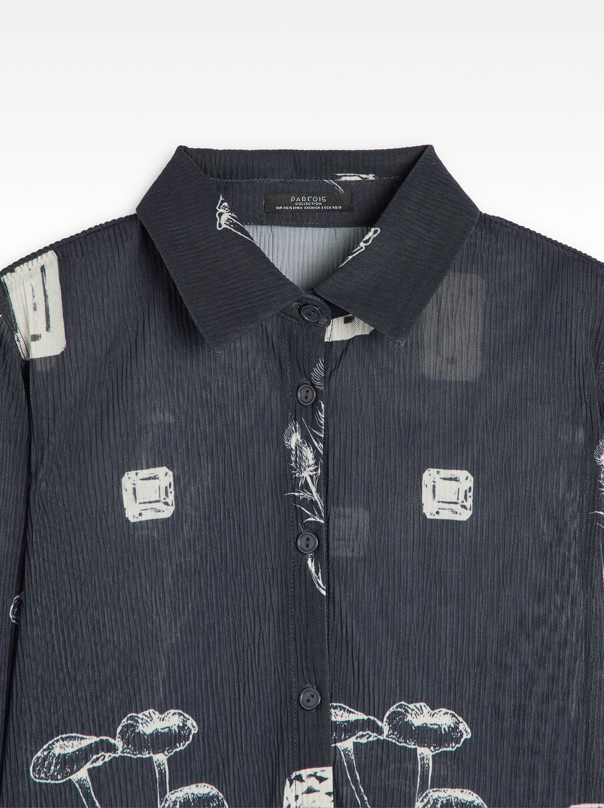 Printed long sleeve shirt image number 6.0