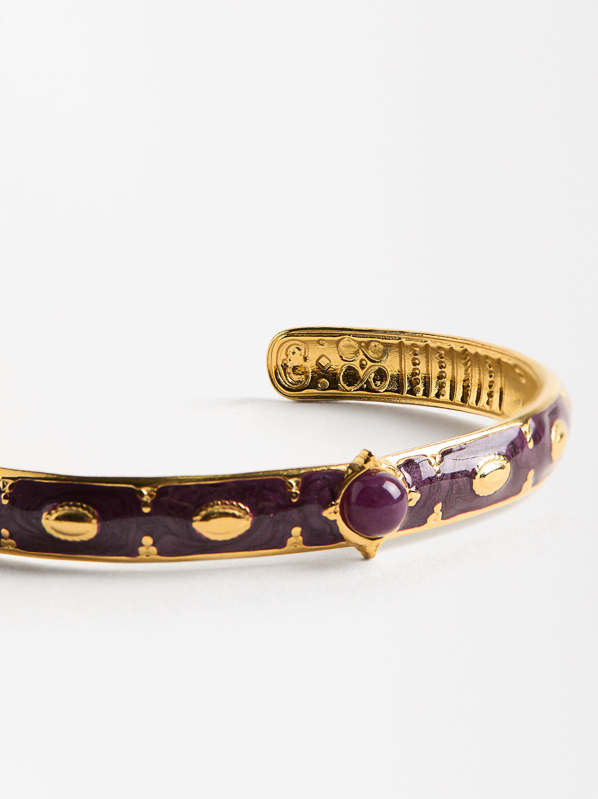 Enamel Bracelet with Stones - Stainless Steel image number 2.0